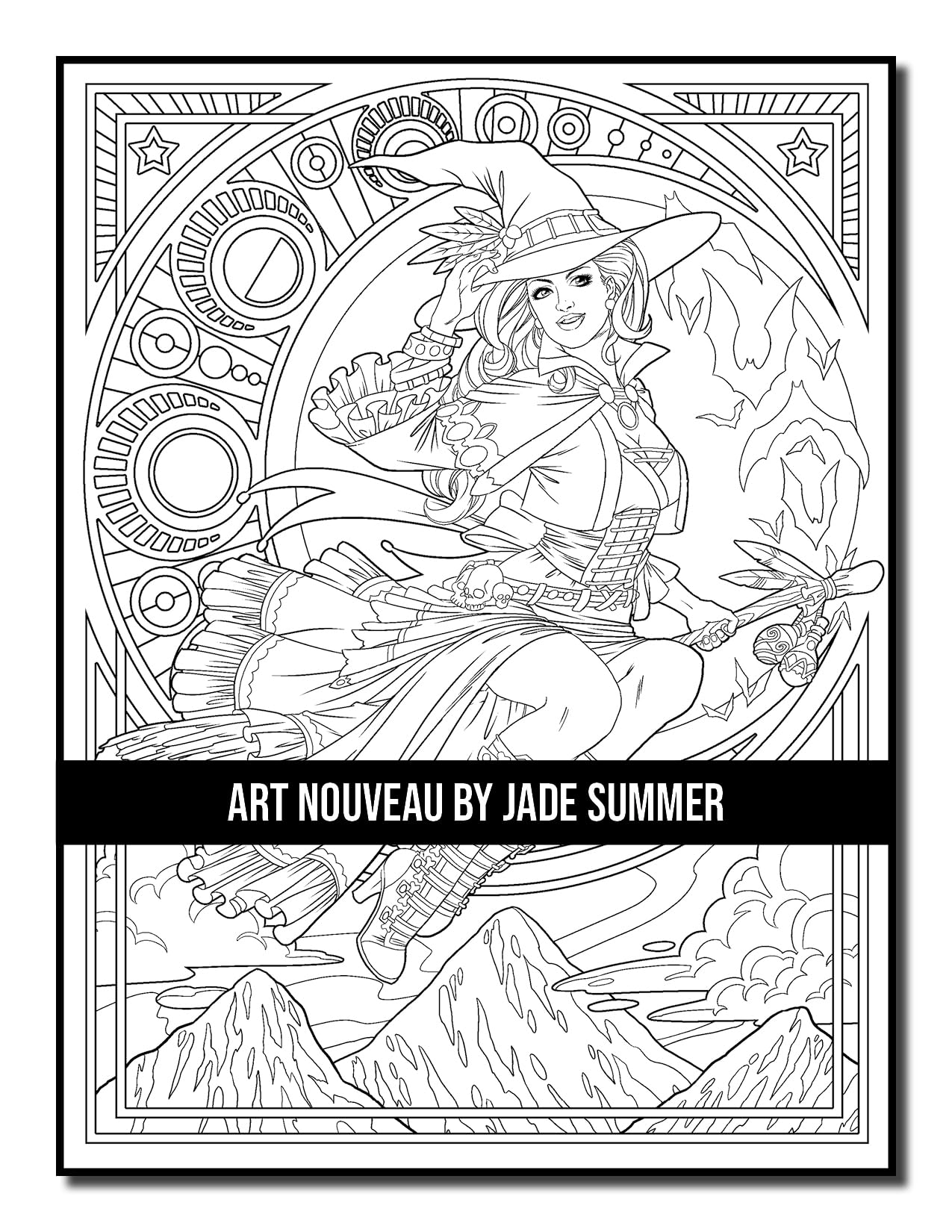 Art Nouveau: An Adult Coloring Book with Fantasy Women, Mythical Creatures, and Detailed Designs for Relaxation