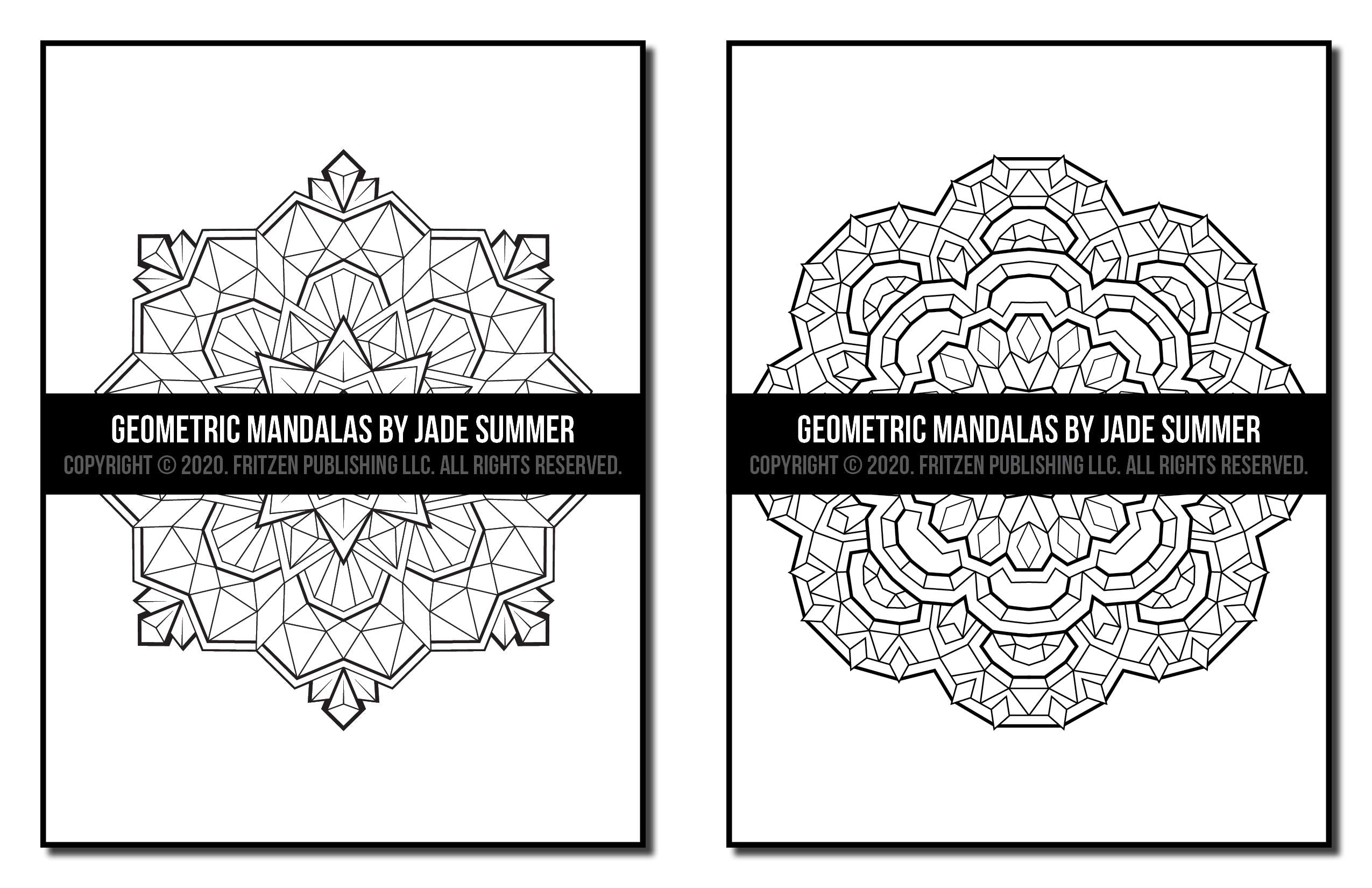 Geometric Mandalas: An Adult Coloring Book with 50 Unique Mandalas for Relaxation and Stress Relief