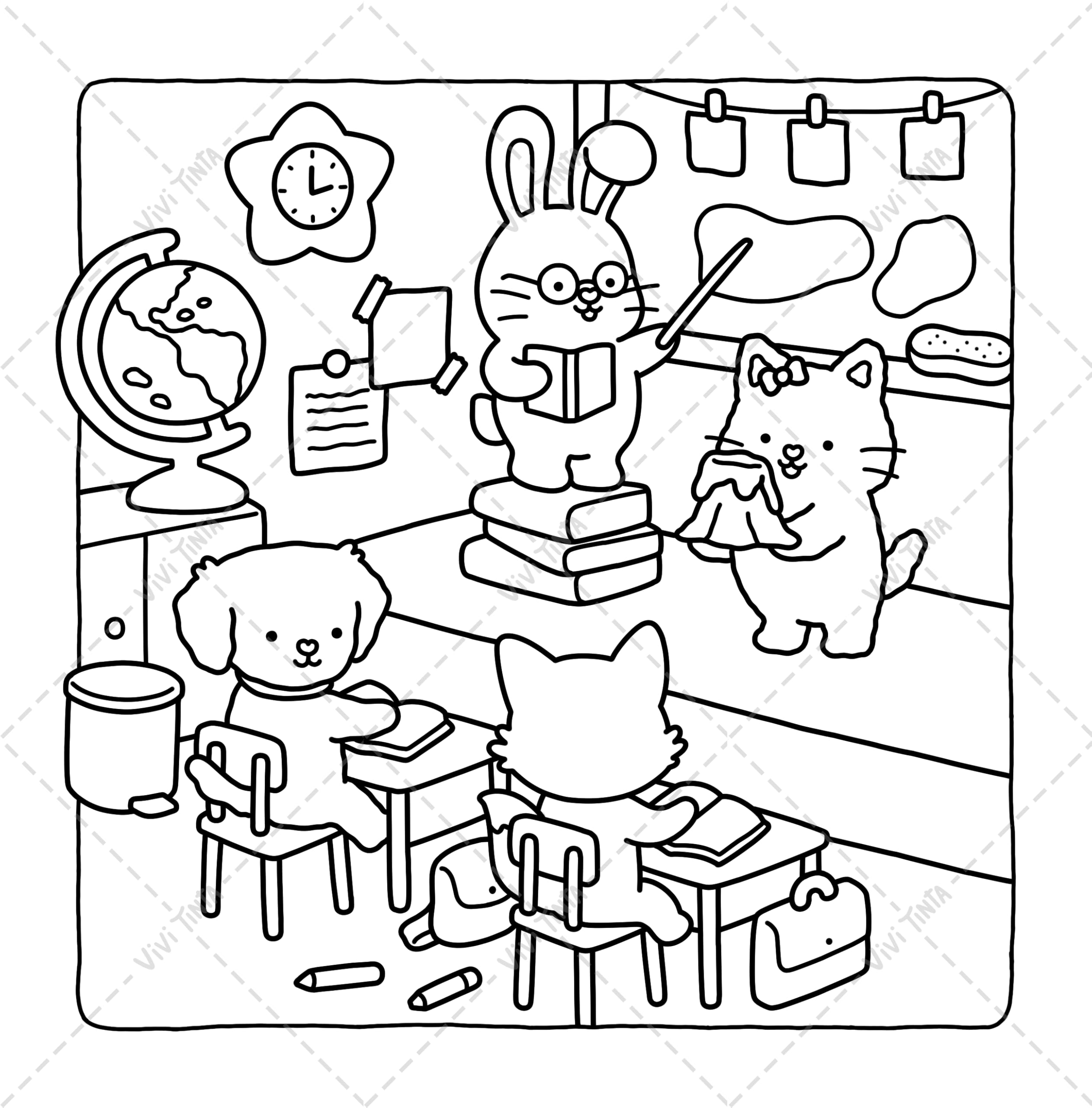 Fuzzy Life: Cute & Cozy Coloring Book for Adults & Teens Featuring Adorable Animal Friends in Everyday Moments for Stress Relief