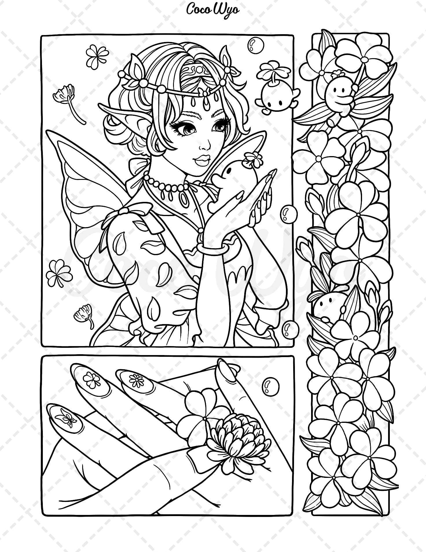 Fairy Beauties: Coloring Book for Adults, Women, and Teens Featuring Beautiful Fantasy Fairies for Relaxation