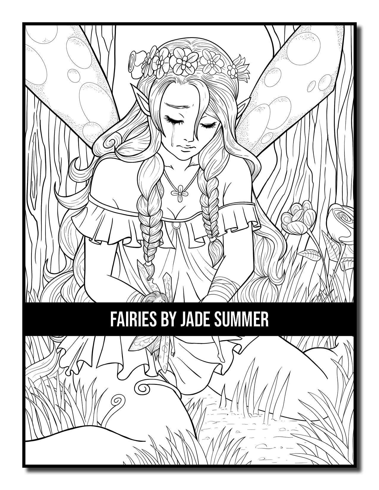 Fairies Coloring Book: For Adults with Beautiful Fantasy Women, Cute Magical Animals, and Relaxing Forest Scenes