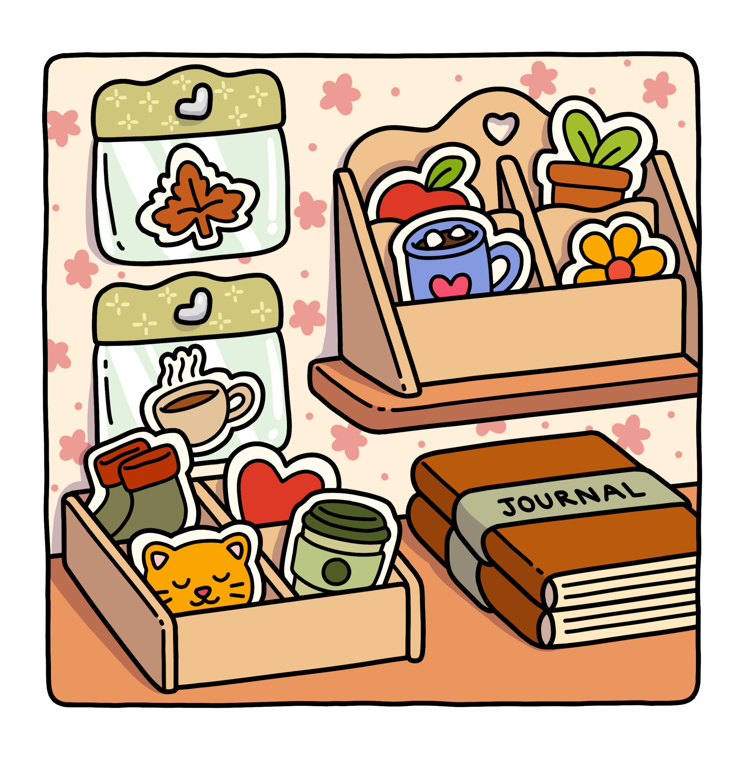 Little Shop: Bold and Easy Coloring Book for Adults and Teens