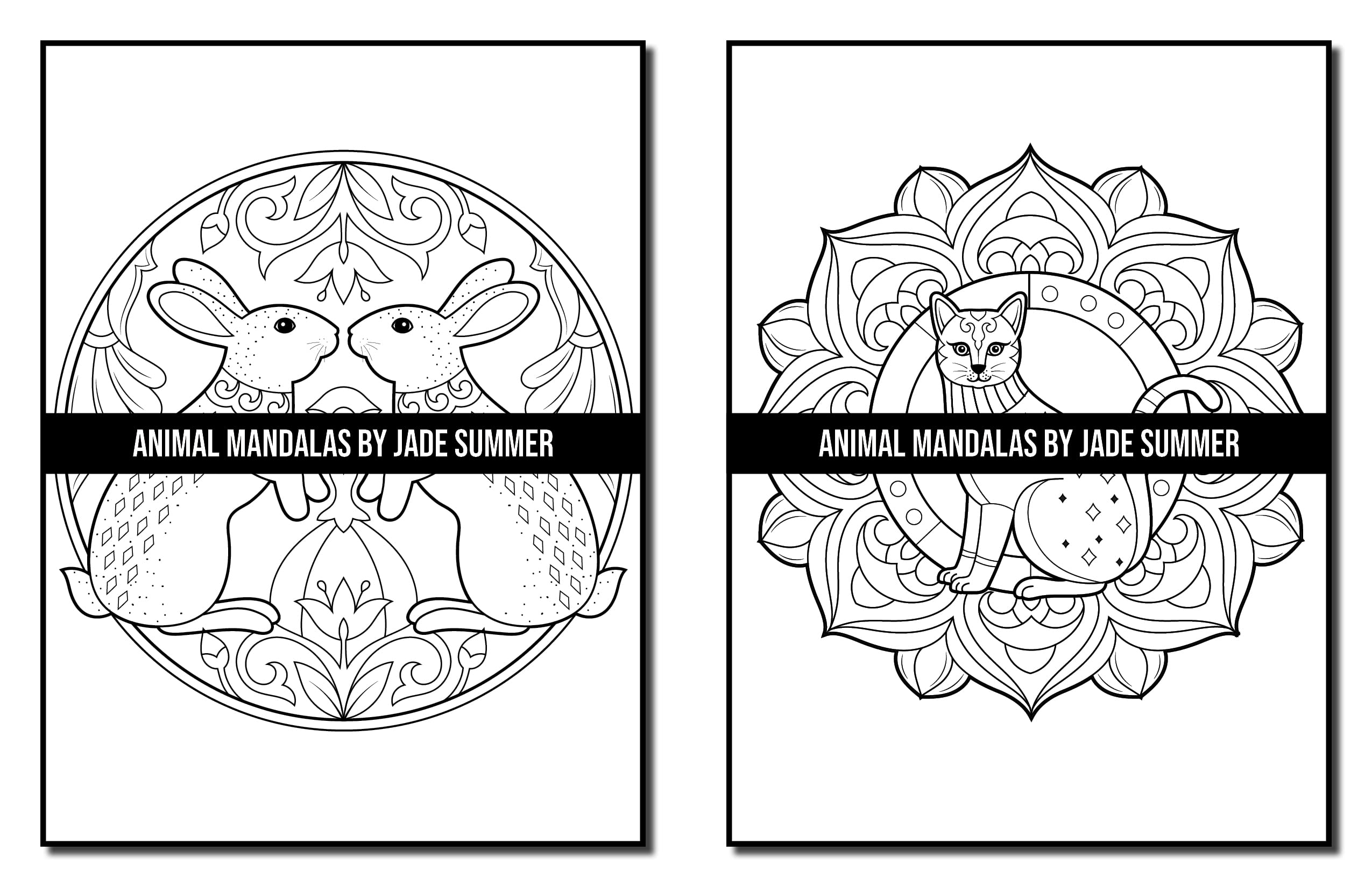 Mandala Coloring Book: For Adults with Cute Animal Mandalas, Fun Geometric Patterns, and Relaxing Flower Designs