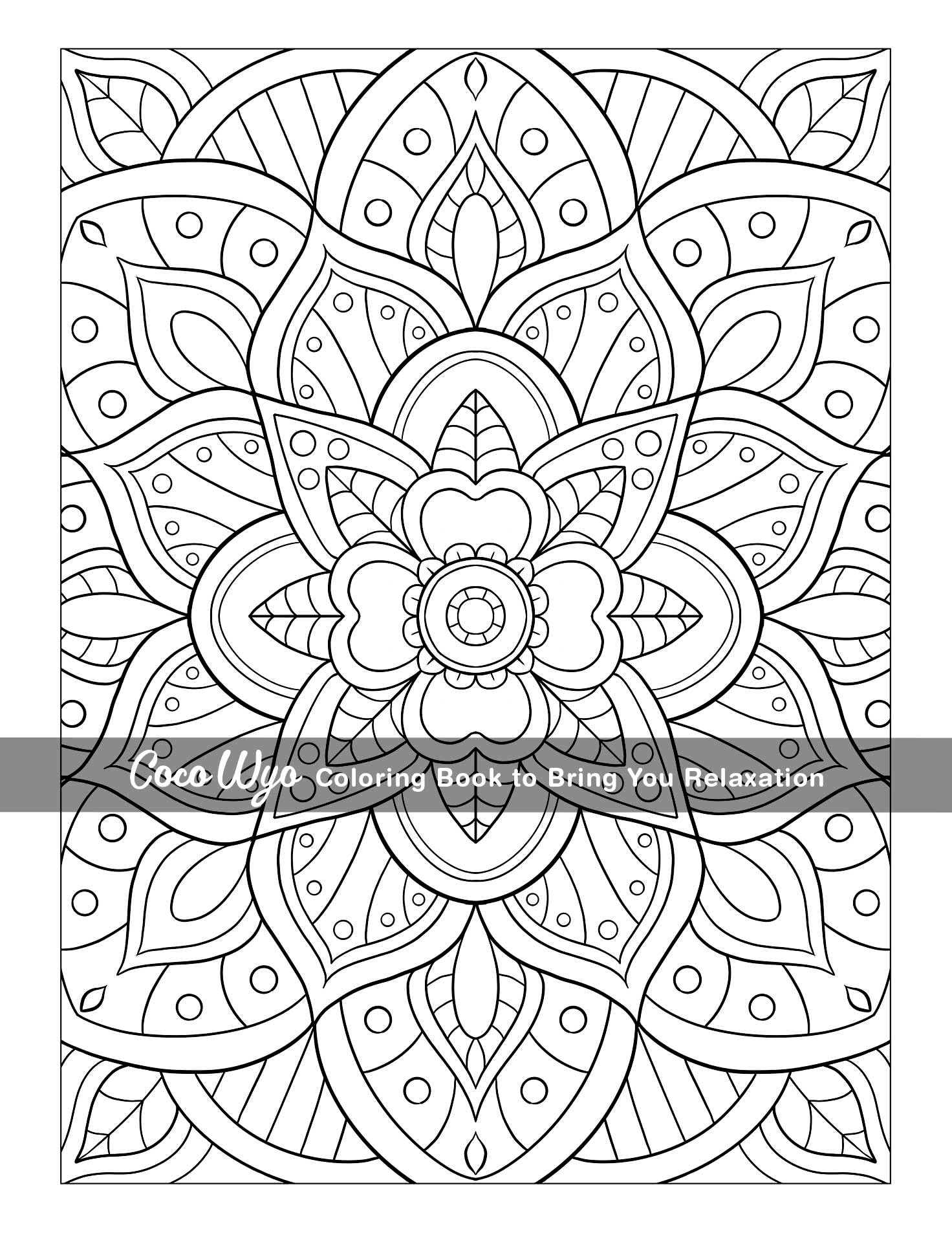 Mindful Patterns: Adult Coloring Book with Easy and Relieving Mandala Style Pattern For Stress Relief and Relaxation
