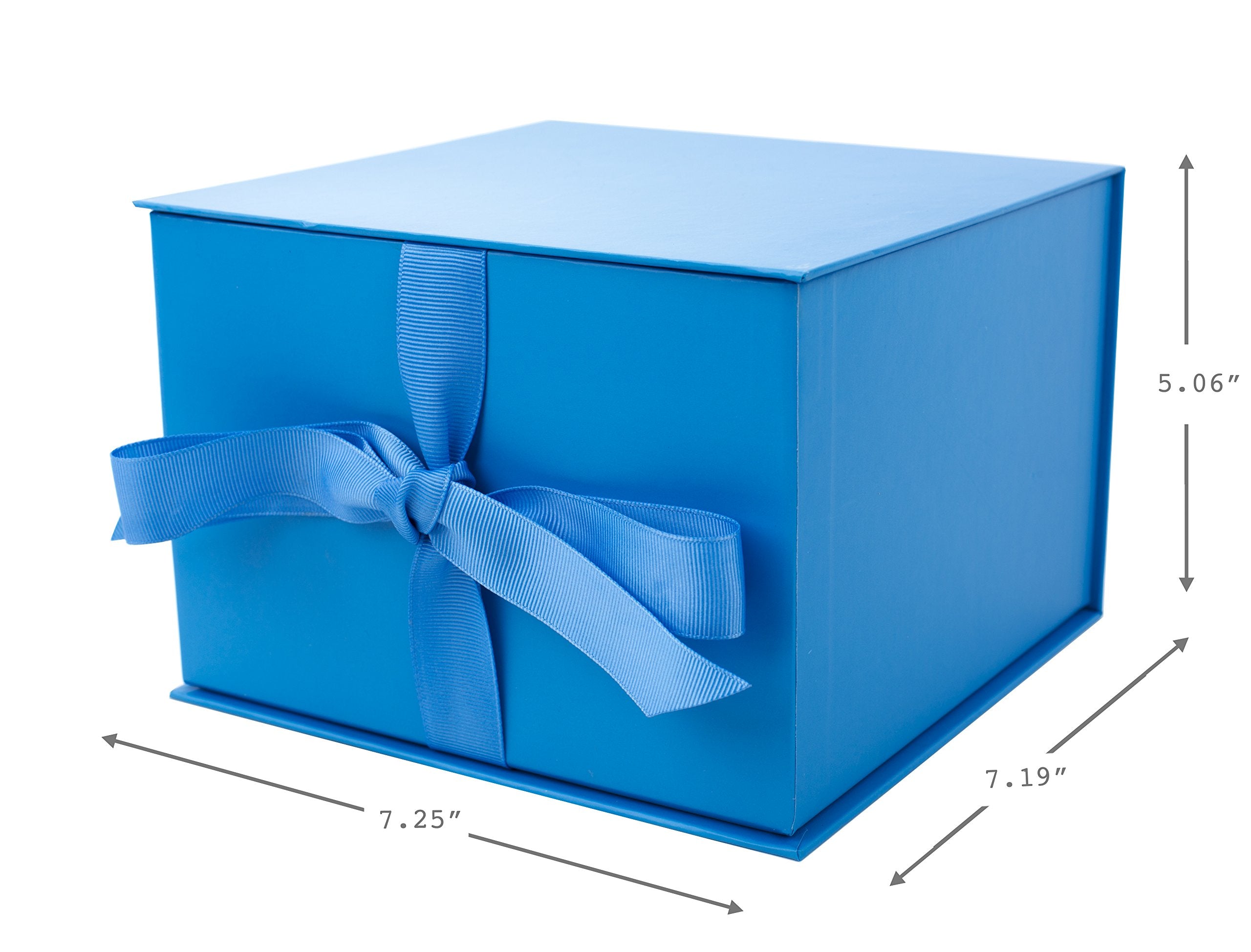 Blue Gift Box with Lid, 7 in