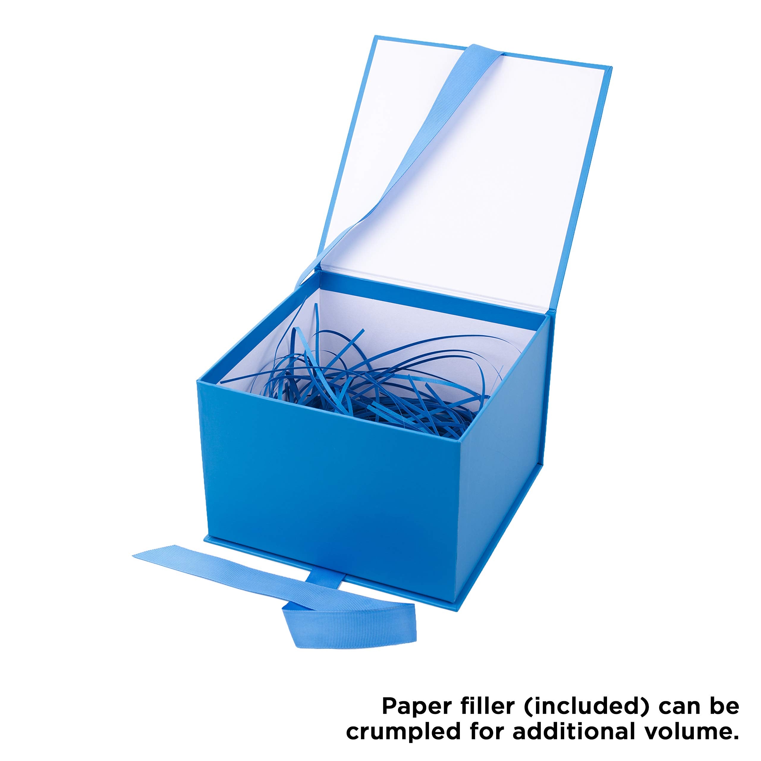 Blue Gift Box with Lid, 7 in