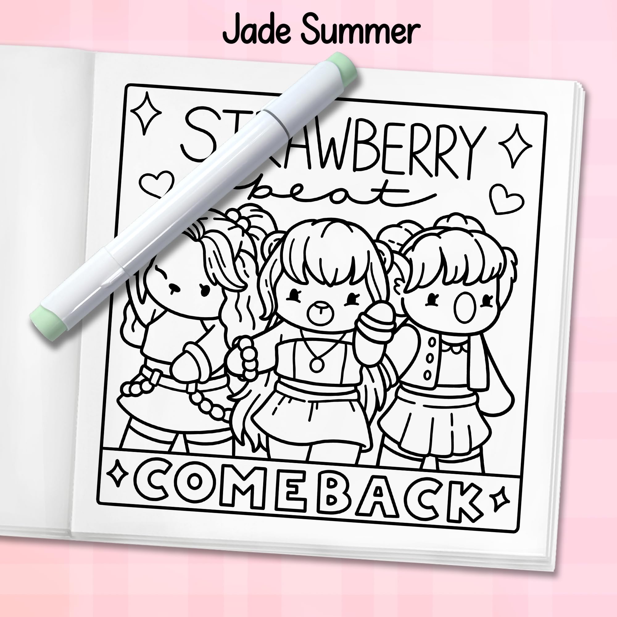 Cozy K-Pop: Cute Coloring Book for Adults and Teens Celebrating the Worldwide Music Sensation (Cozy Coloring Books)