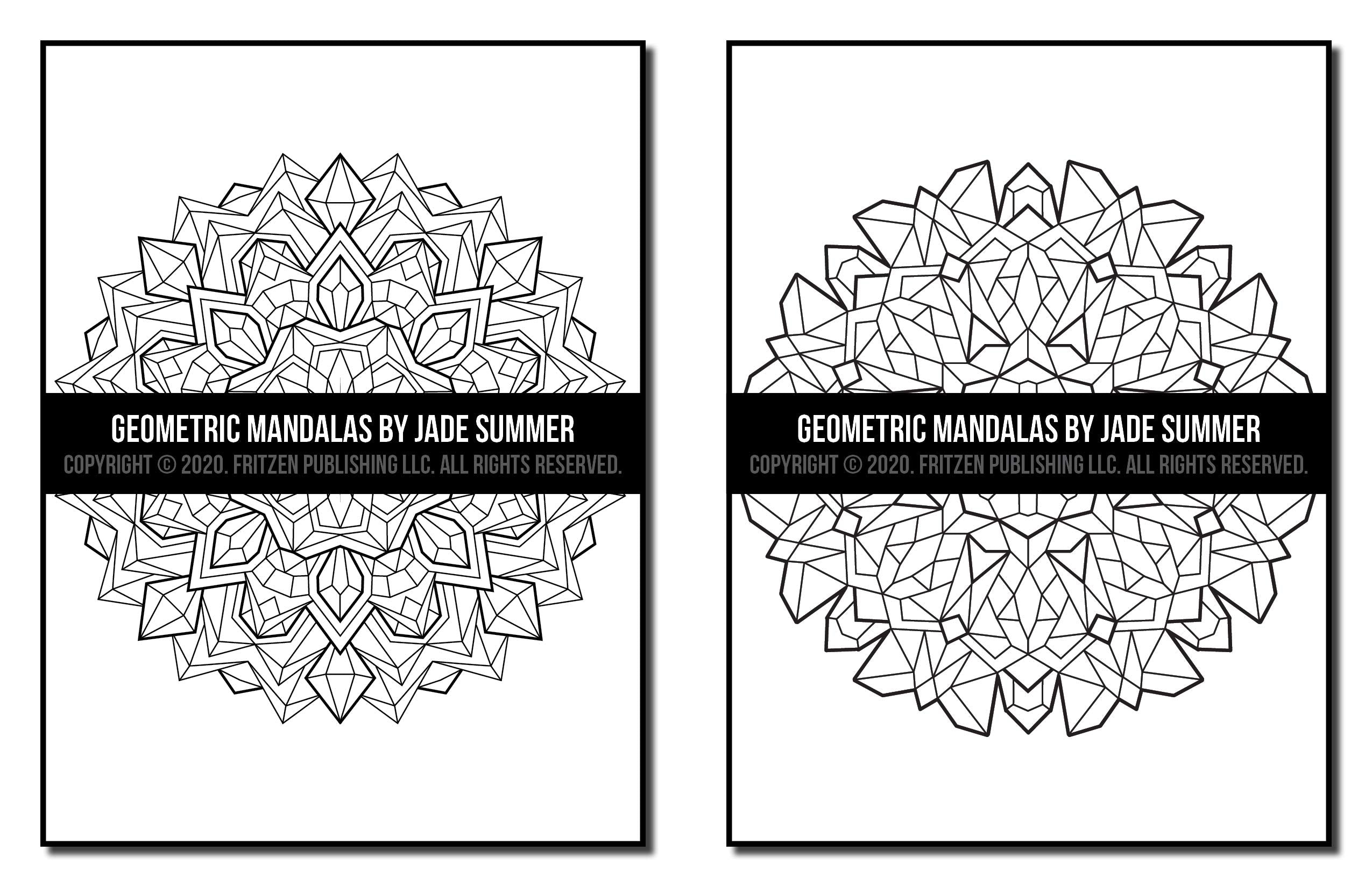 Geometric Mandalas: An Adult Coloring Book with 50 Unique Mandalas for Relaxation and Stress Relief