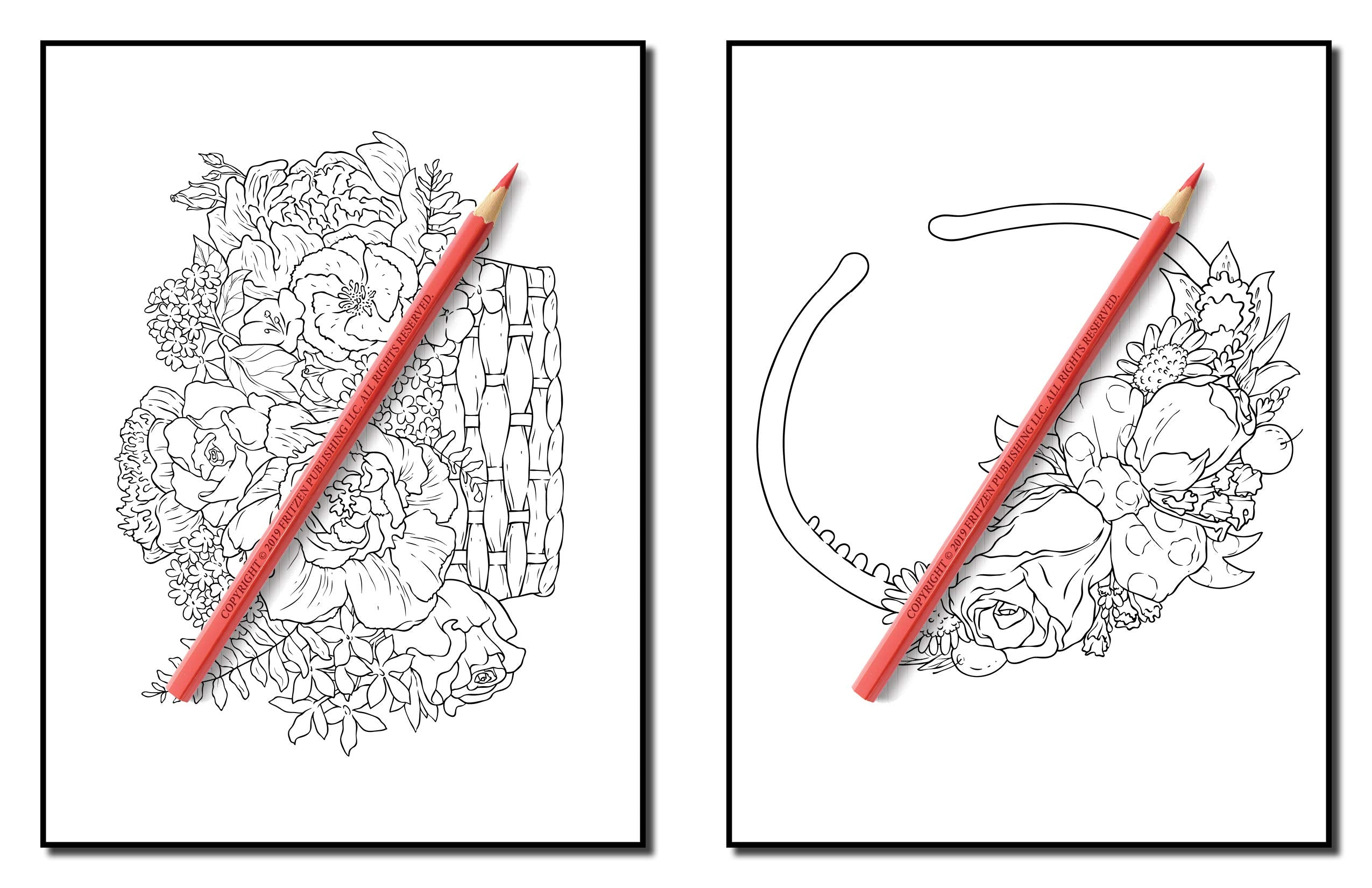 Flower Bouquets: An Adult Coloring Book with Beautiful Flower Arrangements and Lovely Floral Designs for Relaxation