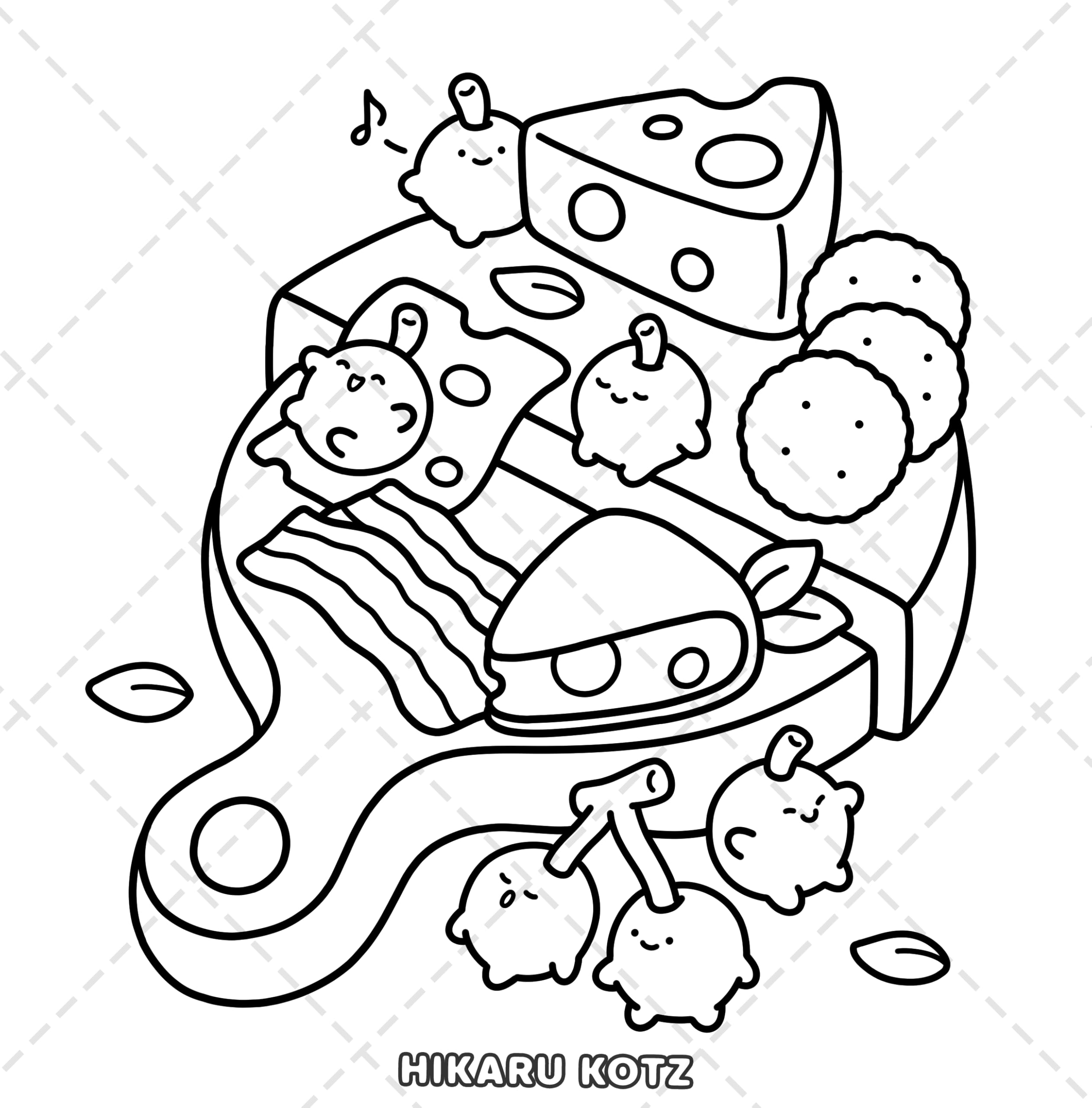 Veggie Life: Fruits and Vegetables Coloring Book for Adults and Teens