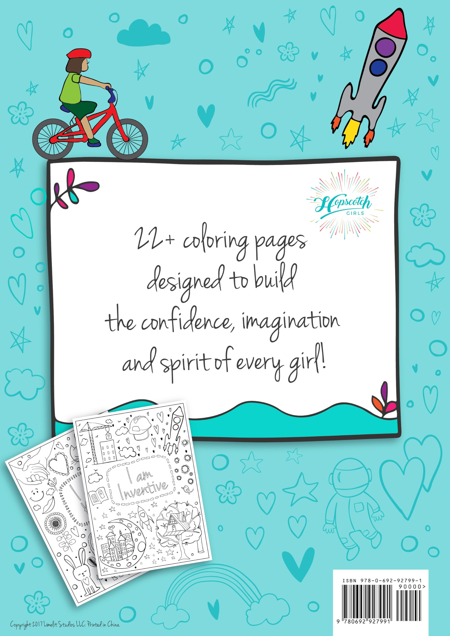 Hopscotch Girls I Am Confident Brave & Beautiful Inspirational Coloring Books for Kids Ages 4-8 & Up 8-12 Empowering Boost Confidence