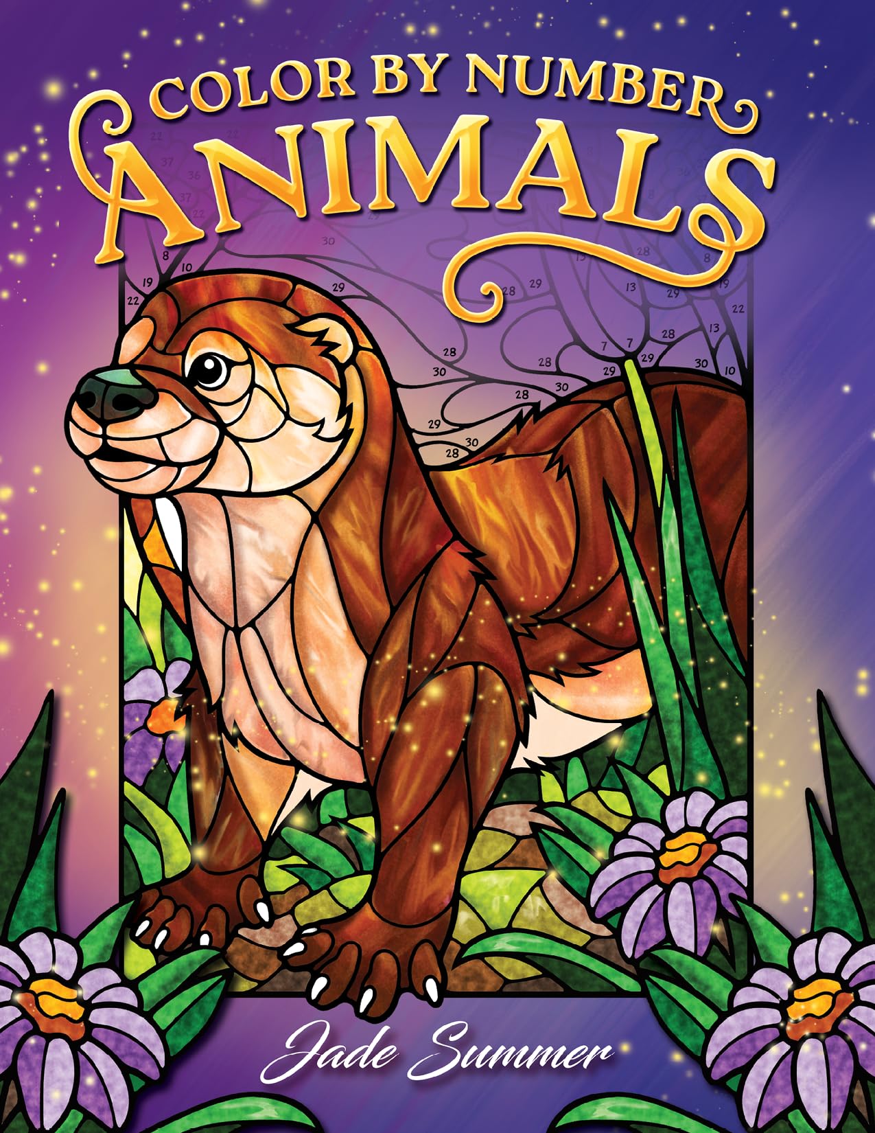 Color by Number Animals: Adult Coloring Book with Cats, Dogs, Birds, Butterflies, Horses, Sloths, and Many More for Stress Relief and Relaxation (Color by Number Coloring Books)