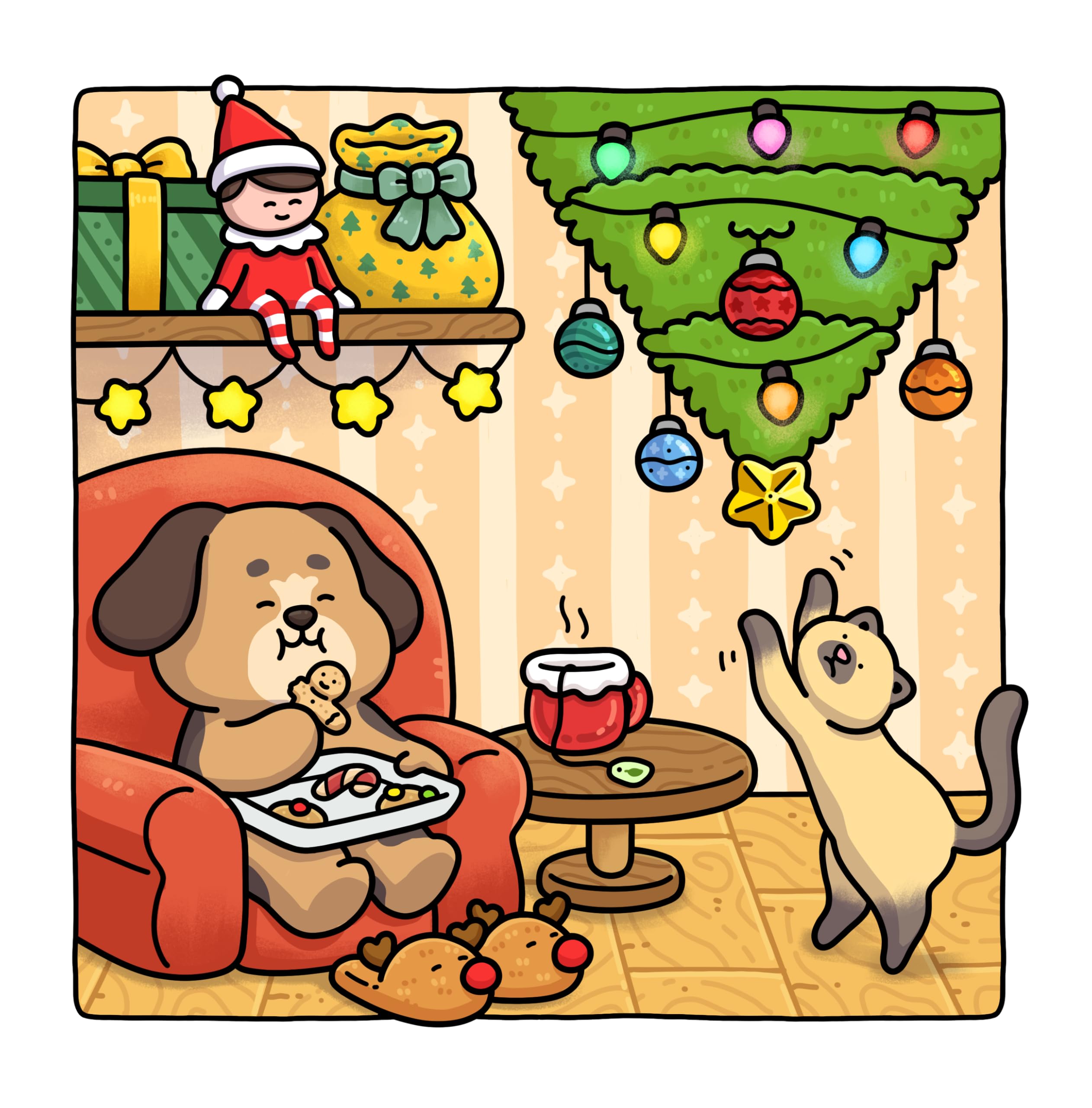 Silly Christmas: Cozy and Funny Coloring Book for Adults and Teens (Silly Funny Coloring Book)