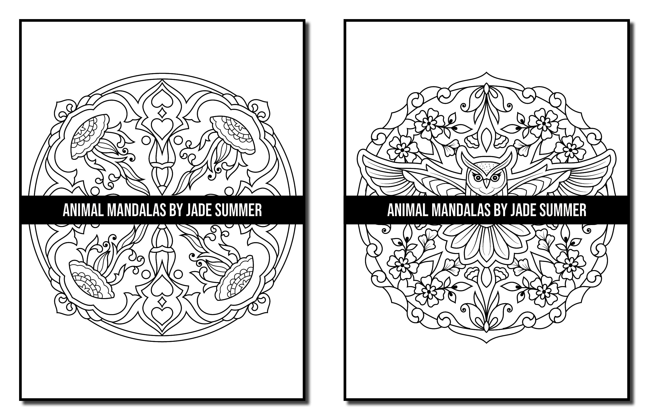 Mandala Coloring Book: For Adults with Cute Animal Mandalas, Fun Geometric Patterns, and Relaxing Flower Designs