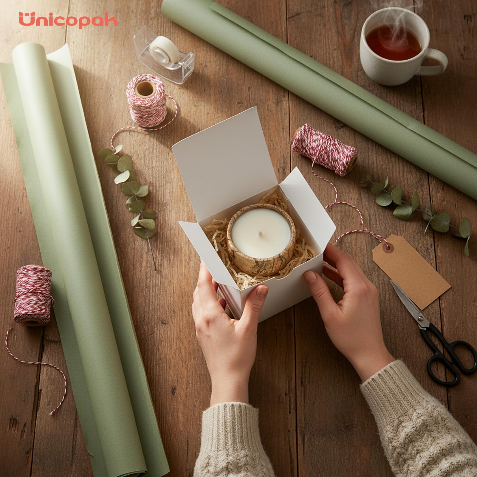 White Gift Boxes with Lids, 10 Pack, 4 x 4 x 4 in