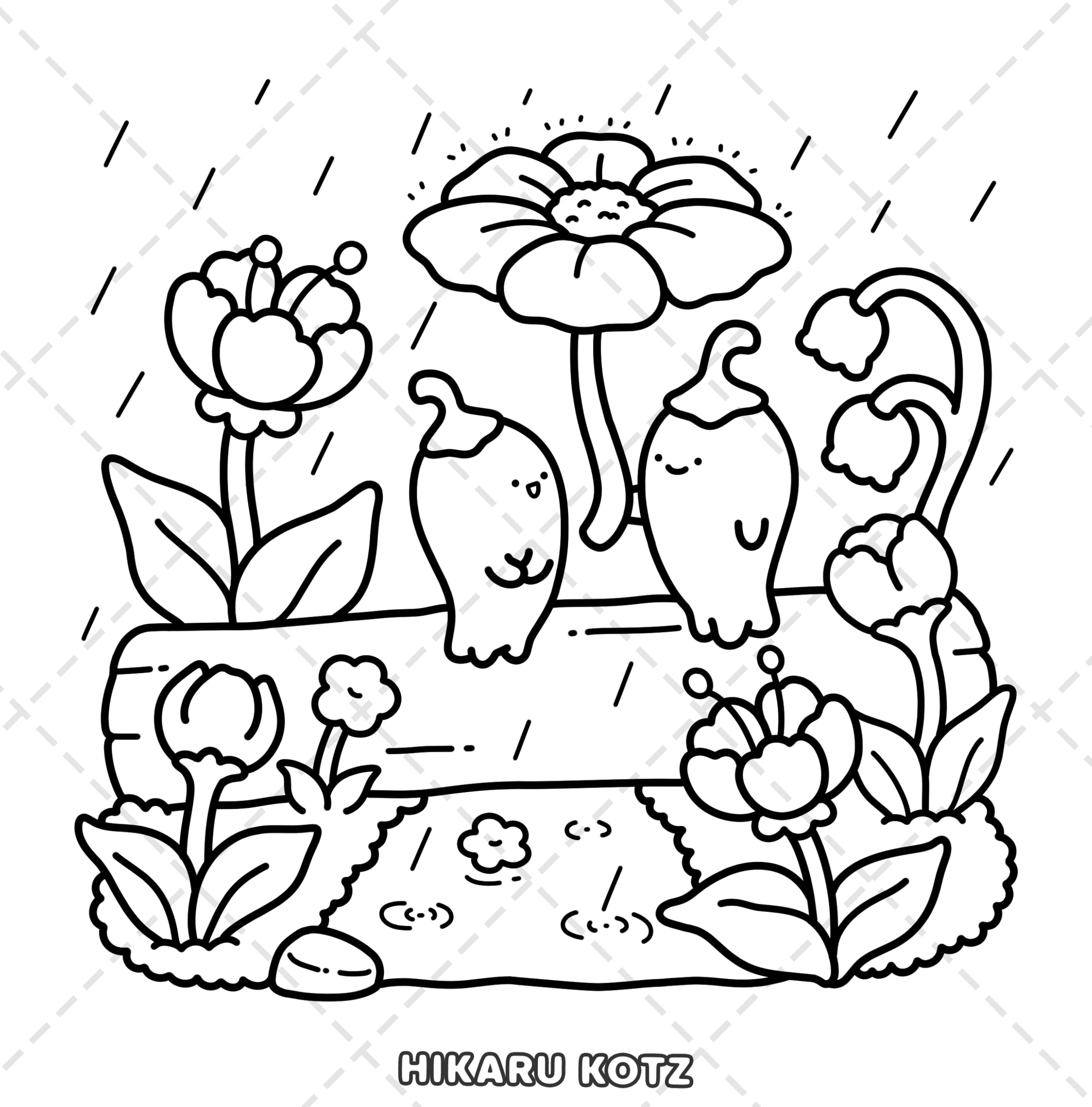 Veggie Life: Fruits and Vegetables Coloring Book for Adults and Teens