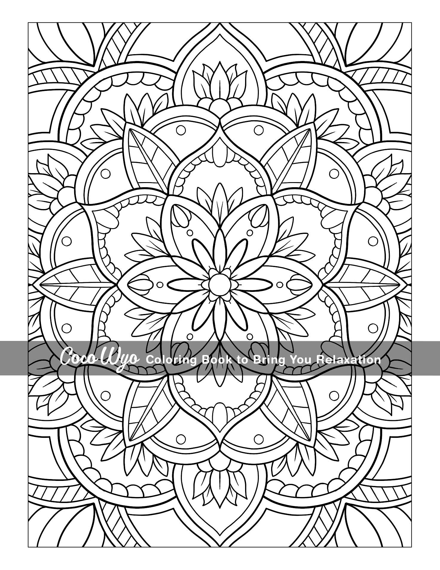 Mindful Patterns: Adult Coloring Book with Easy and Relieving Mandala Style Pattern For Stress Relief and Relaxation