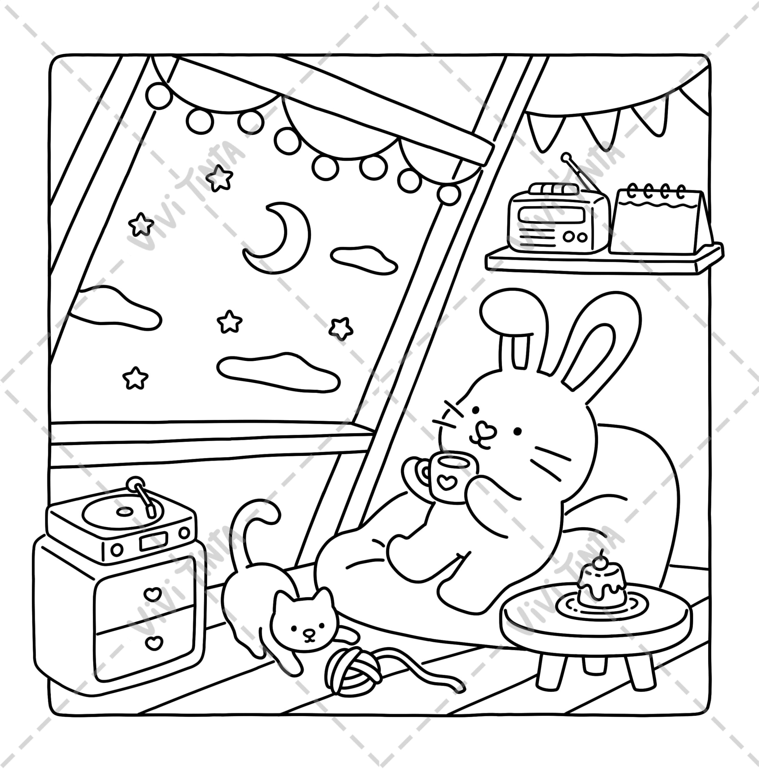 Girl’s Day: Self-Love Coloring Book for Adults & Teens Featuring Activities in Everyday Life (Fuzzy Friends Coloring)