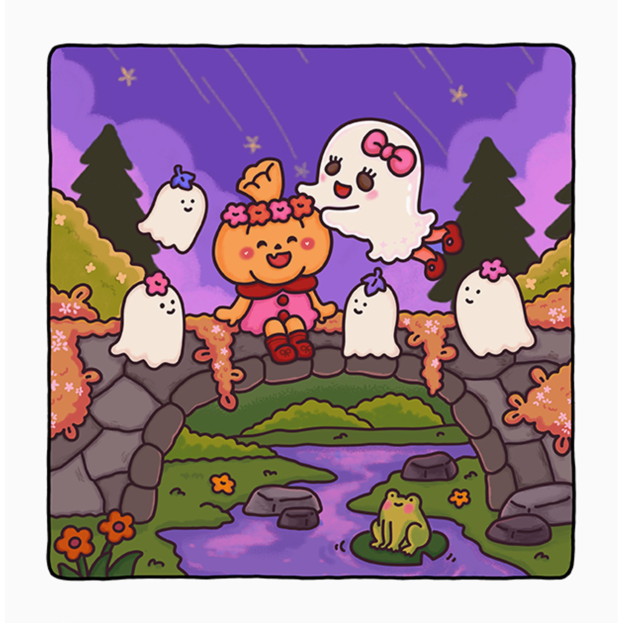 Spooky Ville: Cute & Cozy Coloring Book for Adults and Teens Featuring Hygge Moments for Relaxation