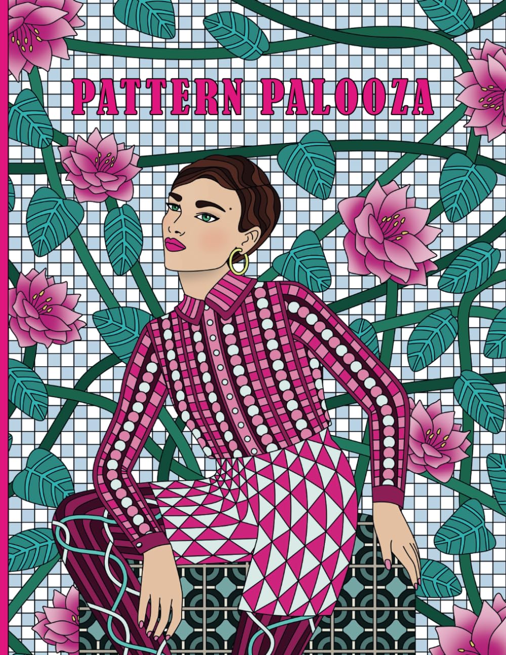 Pattern Palooza: 60 Groovy Coloring Pages Packed with Retro Fashion & Patterns for Stress-Relief