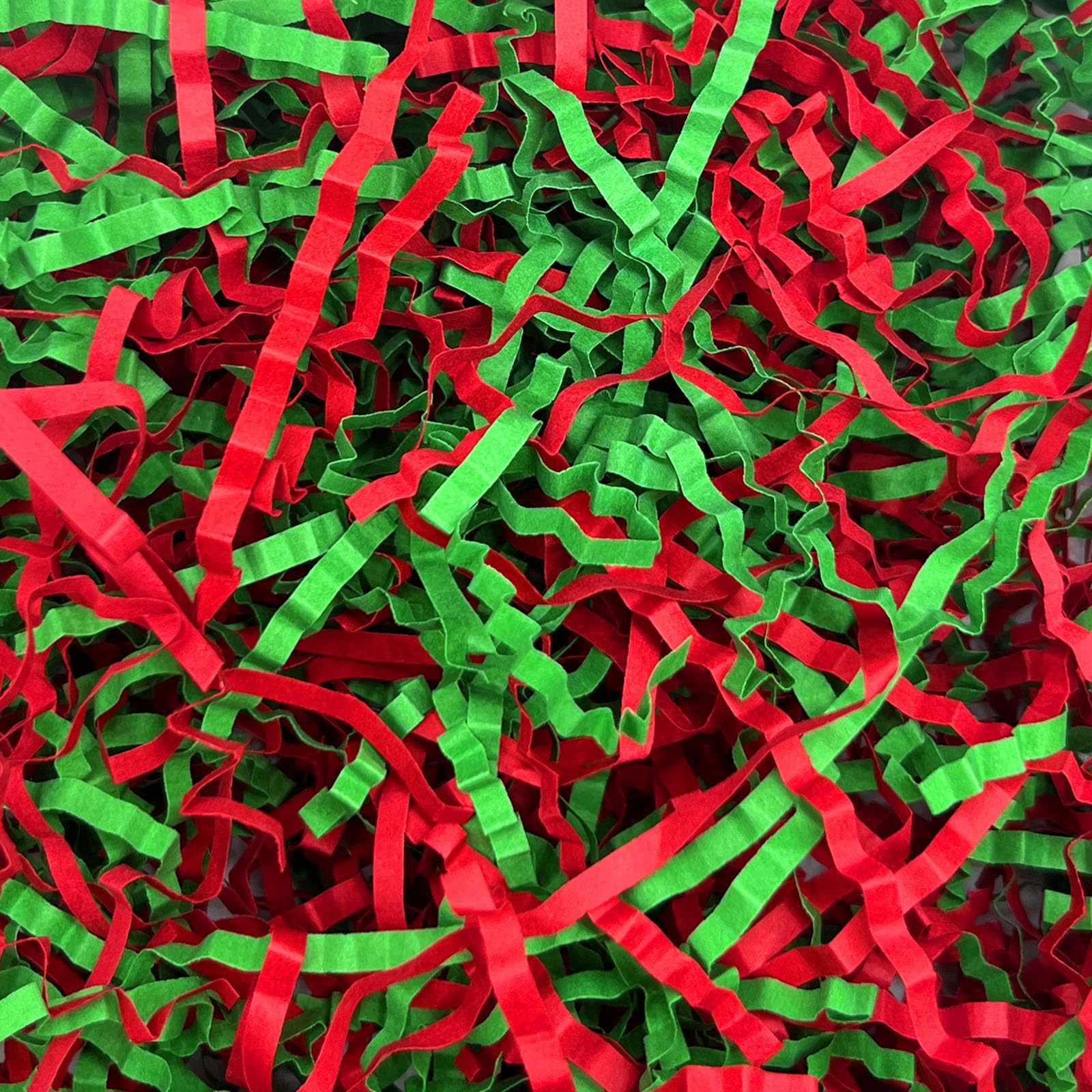 Red & Green Crinkle Paper Filler, 1 lb