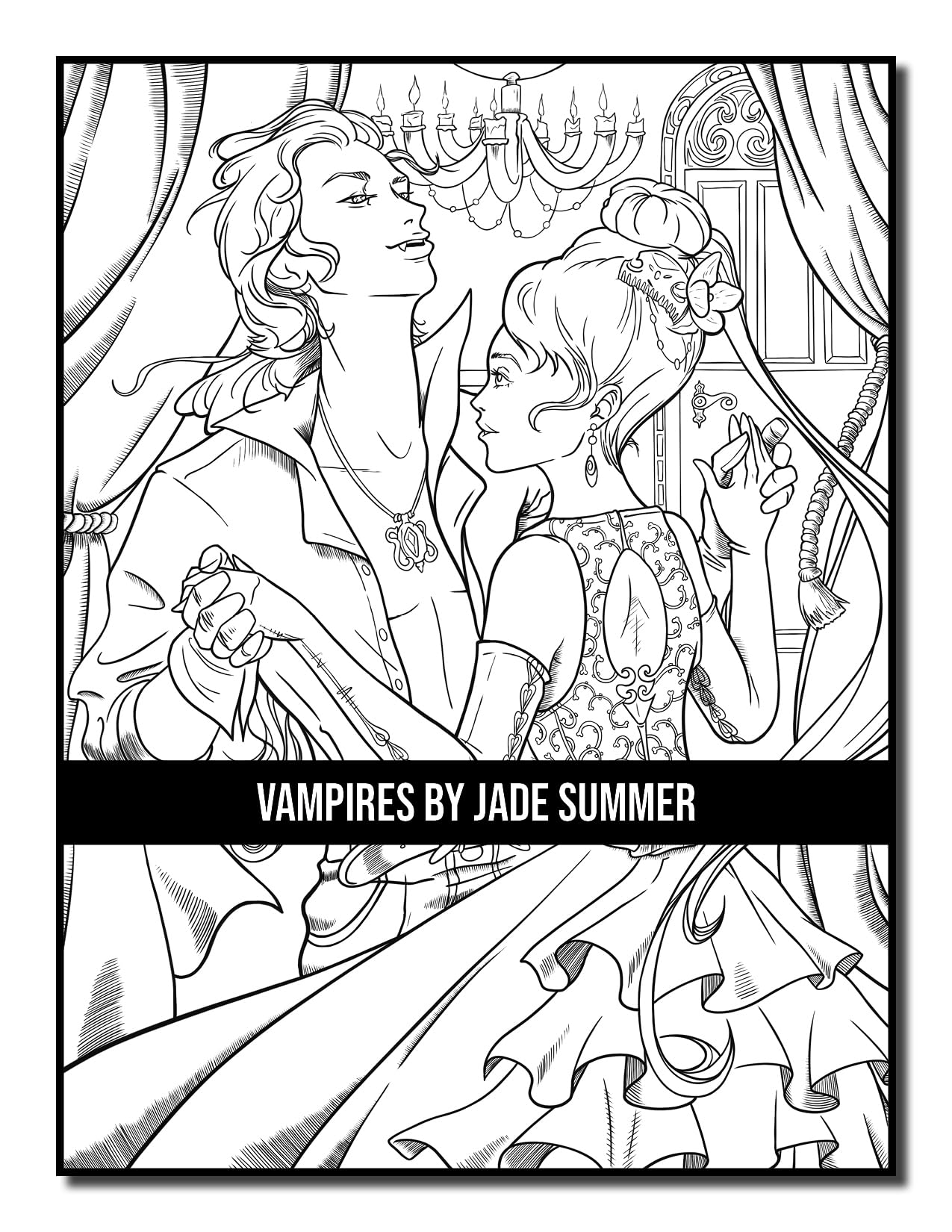 Vampires: An Adult Coloring Book with Sexy Vampire Women, Dark Fantasy Romance, and Haunting Gothic Scenes for Relaxation