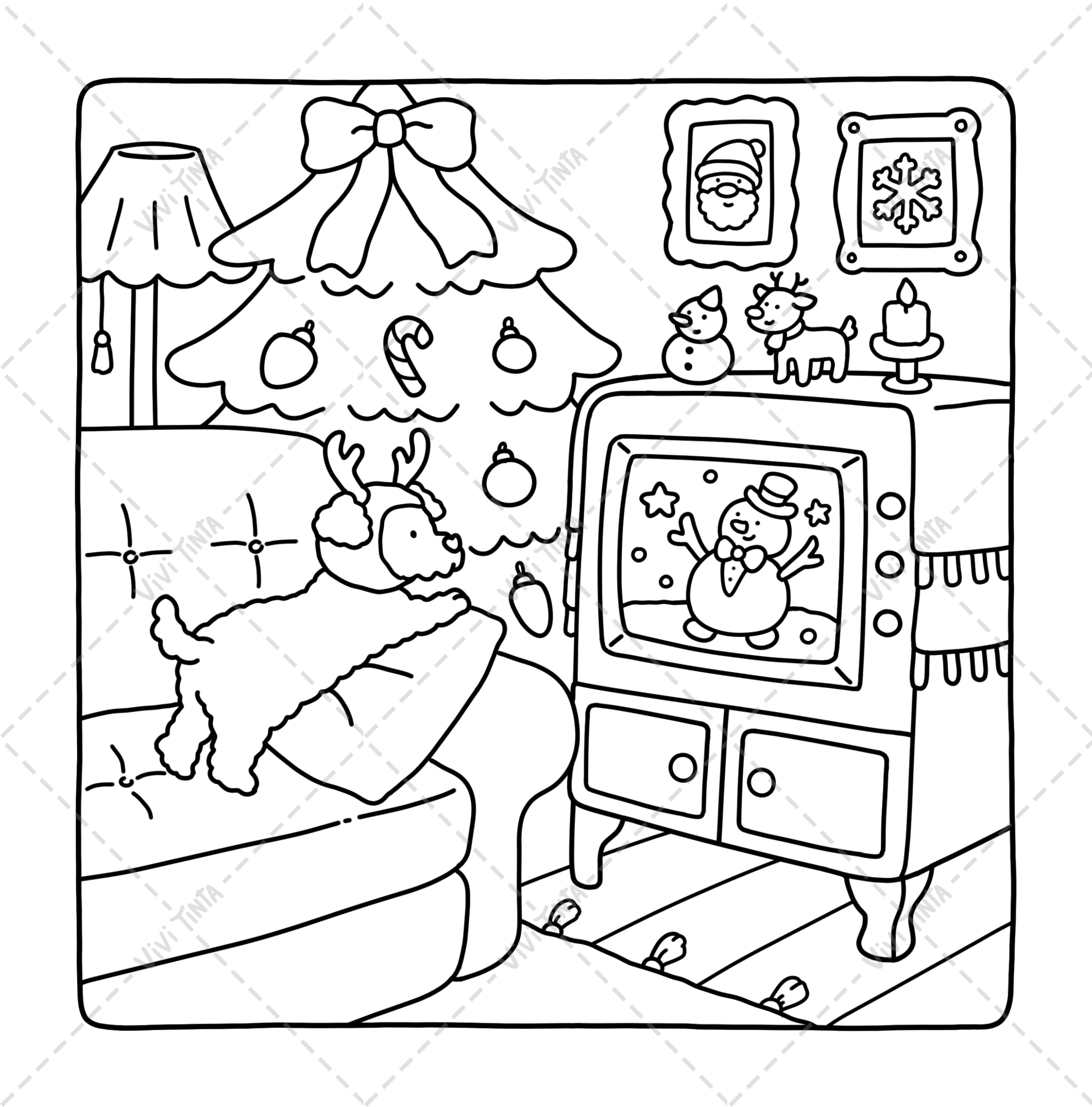 Christmas: Cozy Coloring Book for Adults & Teens Featuring Festive Holiday Winter Scenes