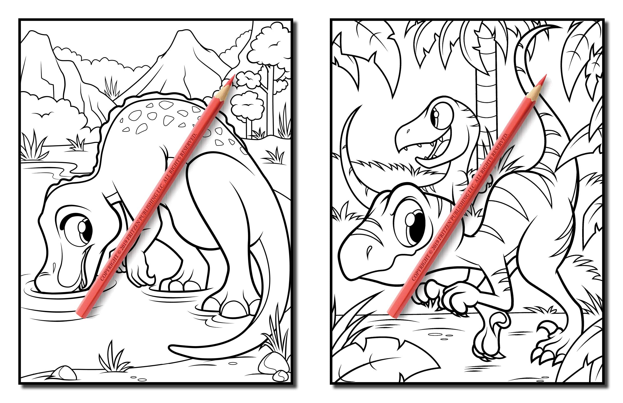 Dinosaurs: A Dinosaur Coloring Book for Kids