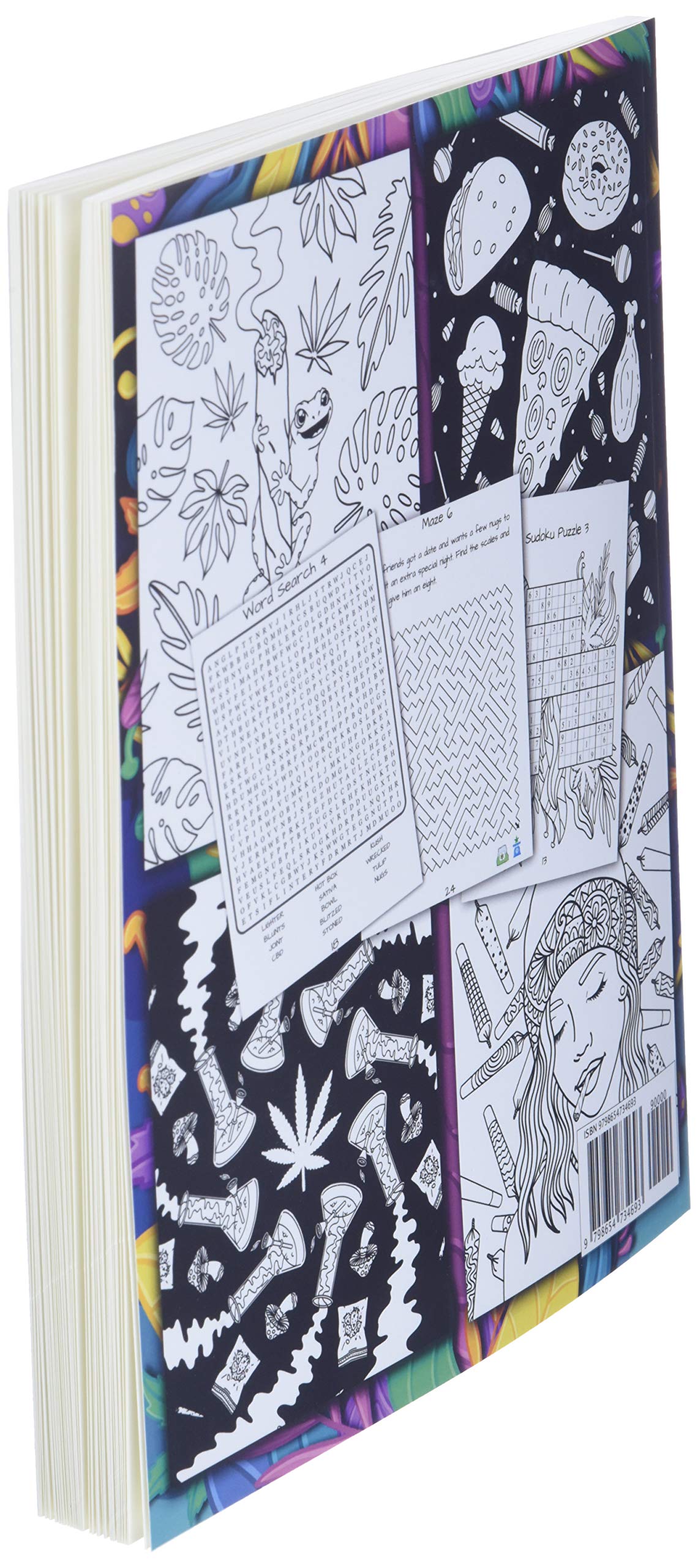 Stoner Activity Book - Psychedelic Colouring Pages, Word Searches, Trippy Mazes & More For Stress Relief & Relaxation