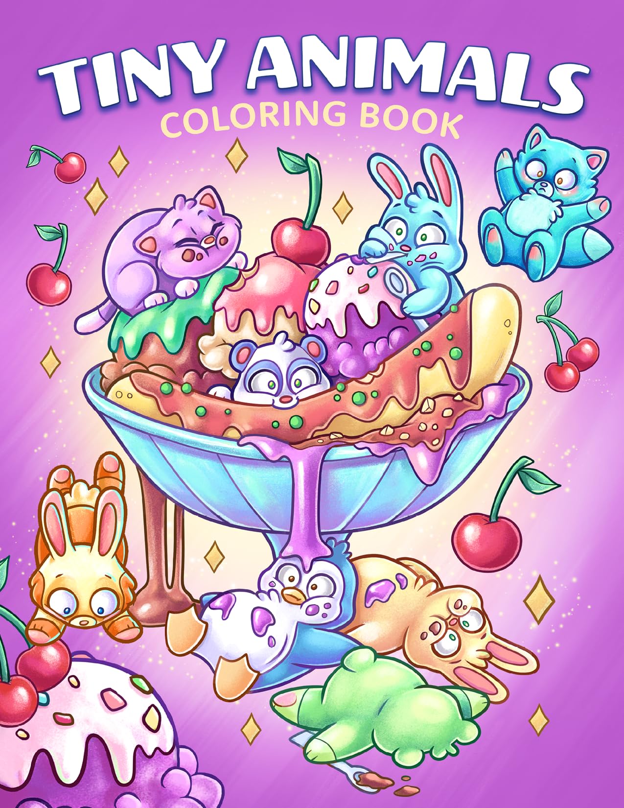 Tiny Animals Coloring Book: For Adults with Hilarious Scenes for Fun and Relaxation (Cute Animal Coloring Books)
