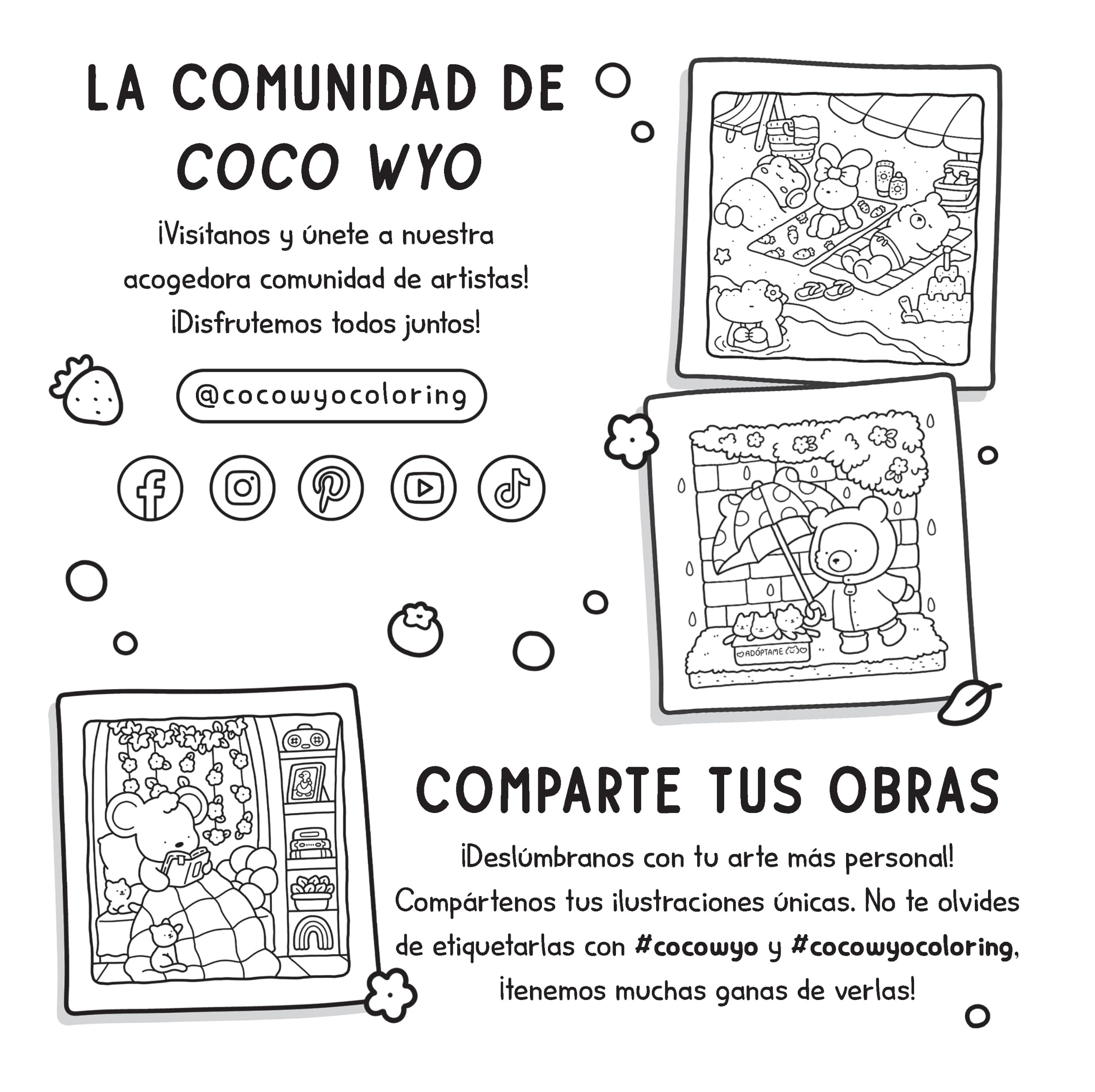 Mejores amigos / Cozy Friends: Coloring Book for Adults and Kids (COCO WYO) (Spanish Edition)