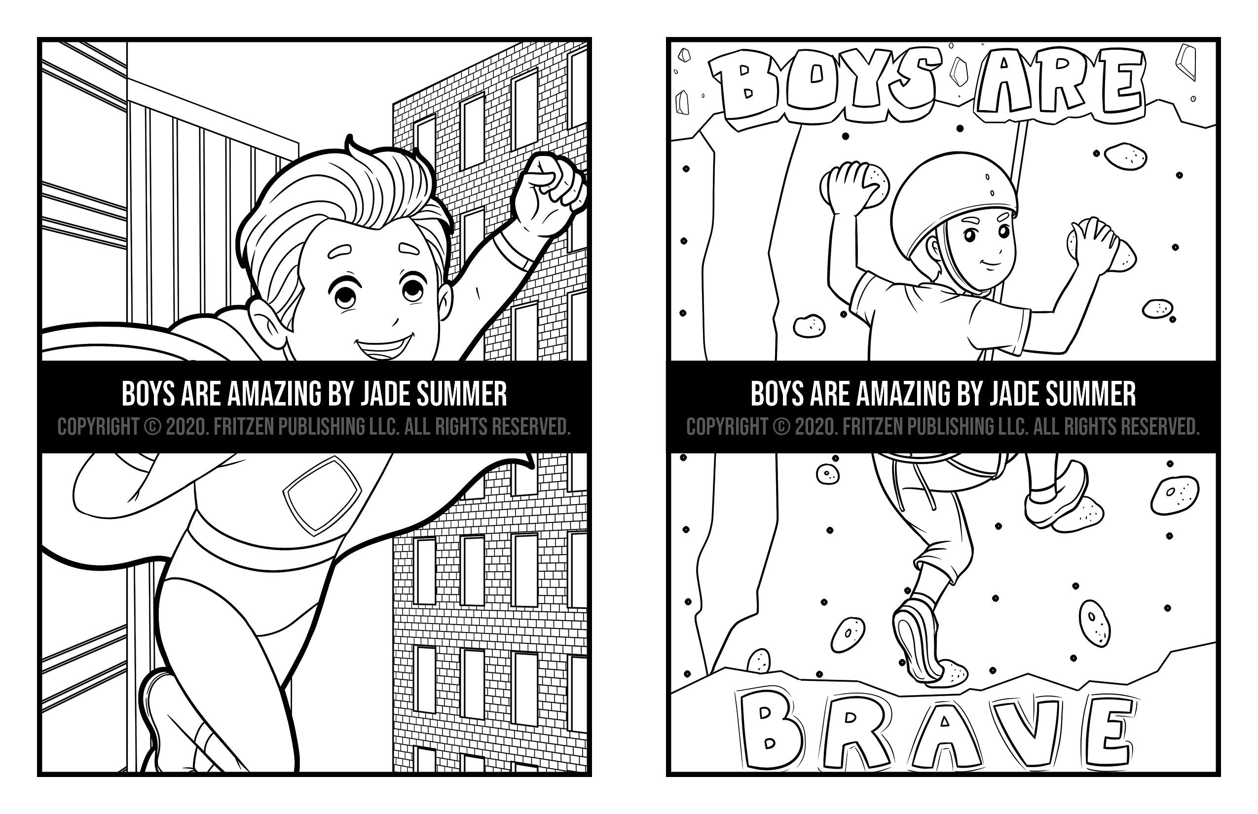 Boys Are Amazing: An Inspirational Coloring Book for Boys to Motivate, Encourage and Build Confidence