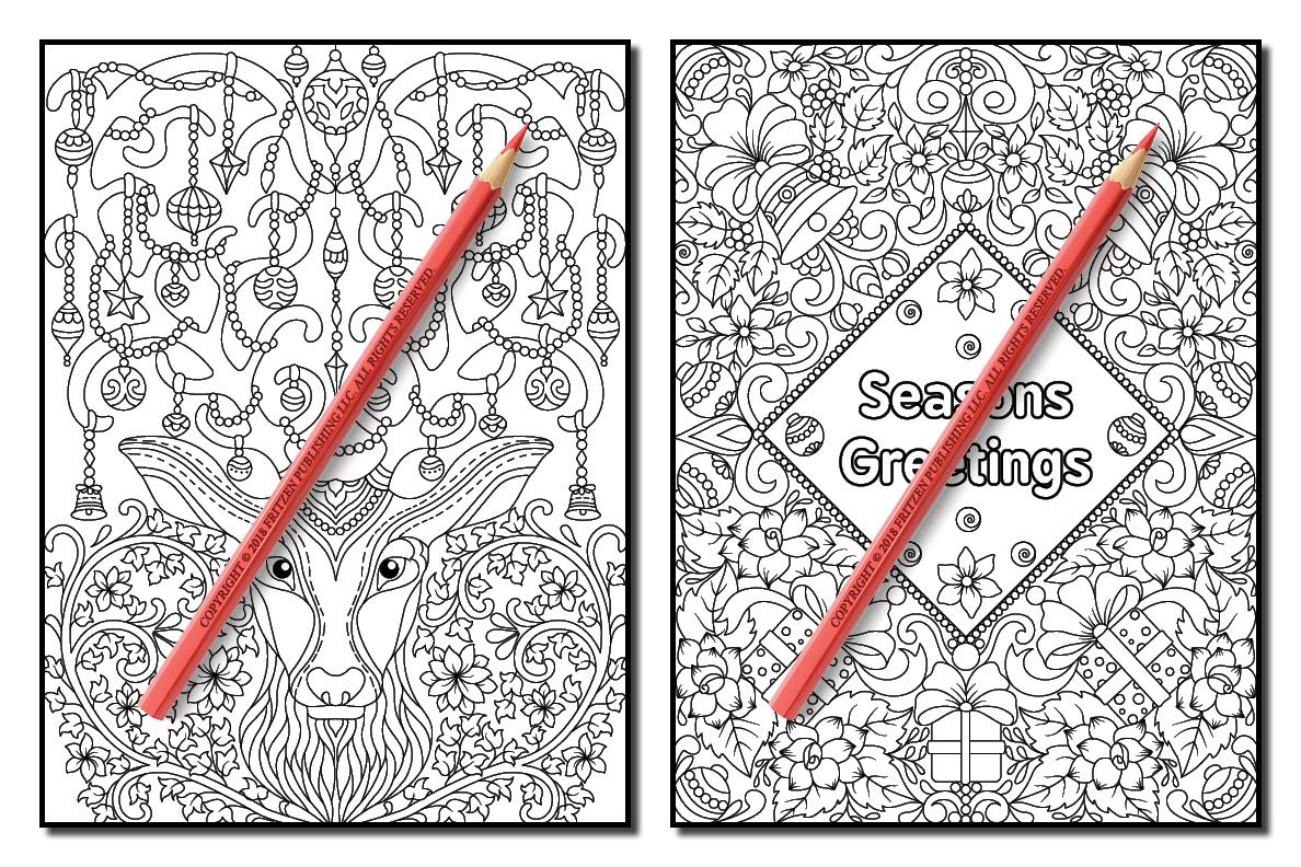 Christmas Coloring Book: An Adult Coloring Book with Fun, Easy, and Relaxing Designs