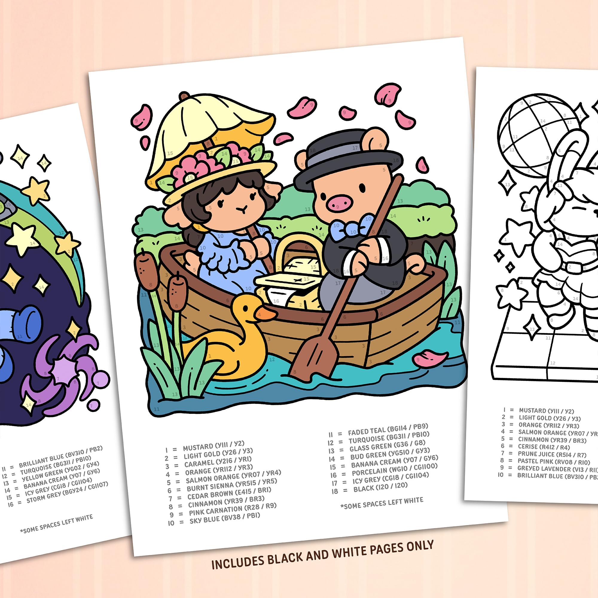 Cute & Cozy Color by Number: Coloring Book for Adults and Teens with Fun, Easy, and Relaxing Scenes to Complete Step by Step (Cozy Coloring Books)
