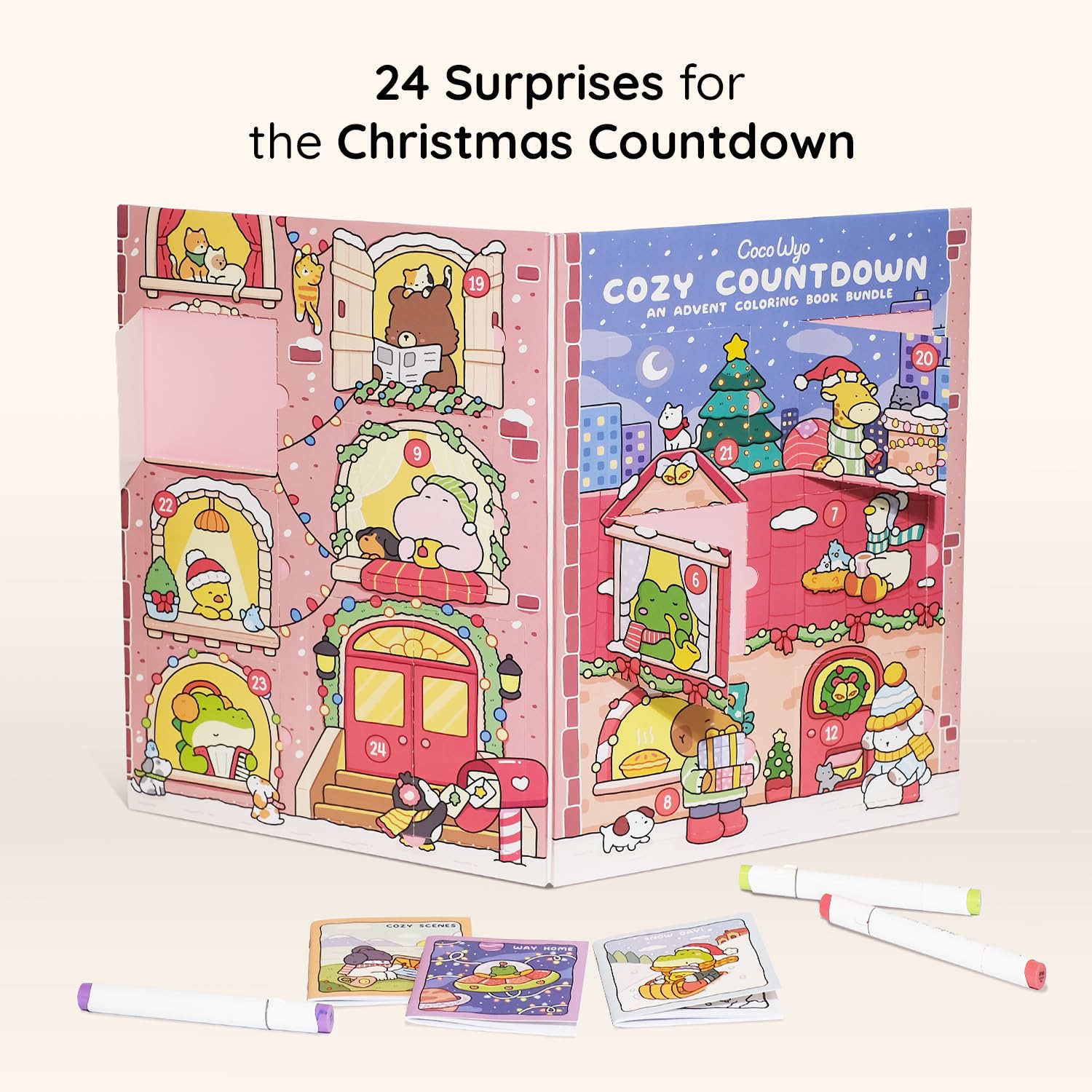 Cozy Countdown: An Advent Coloring Book Bundle