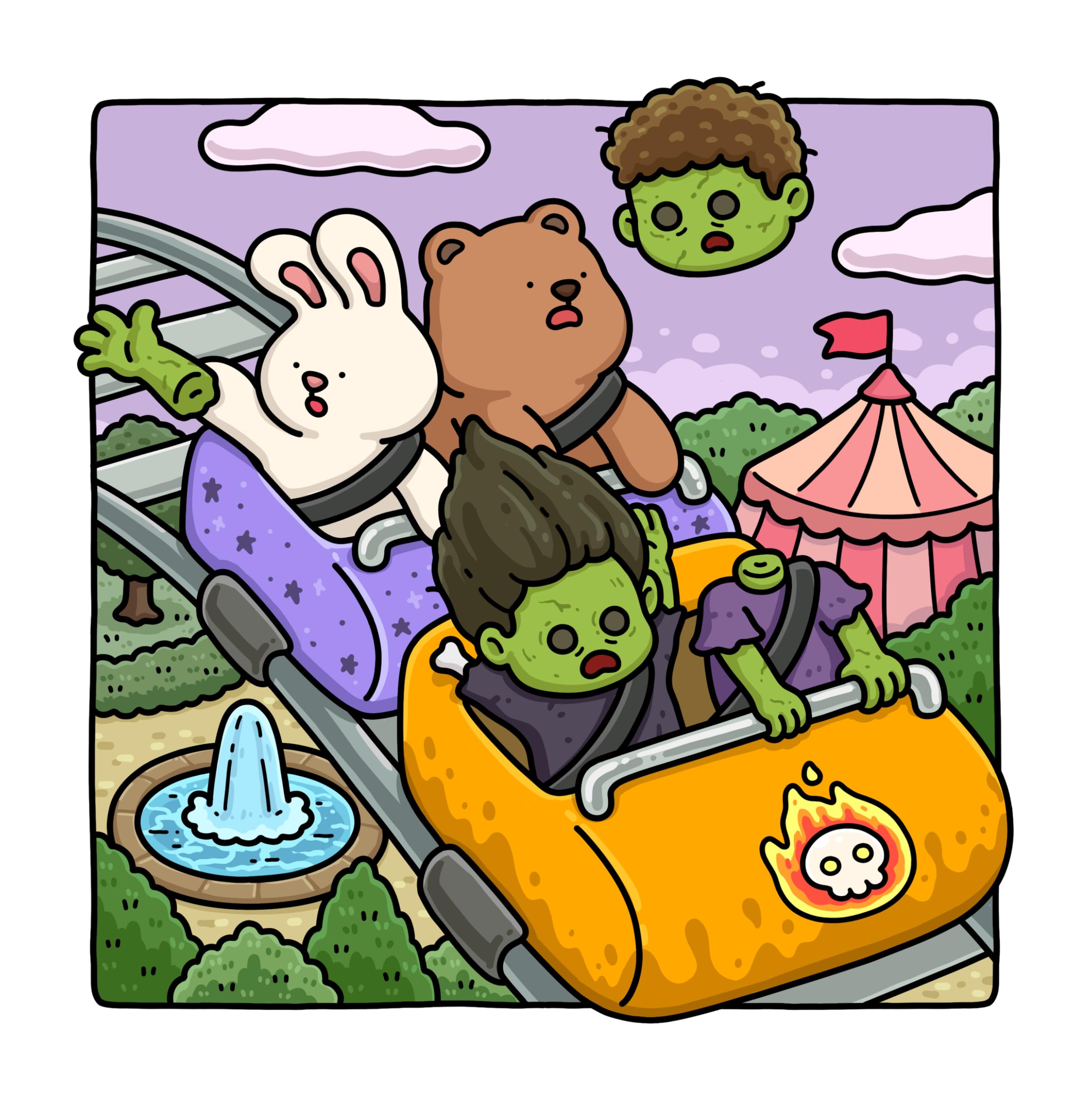 Silly Spooky: Cozy and Funny Coloring Book for Adults and Teens (Silly Funny Coloring Book)