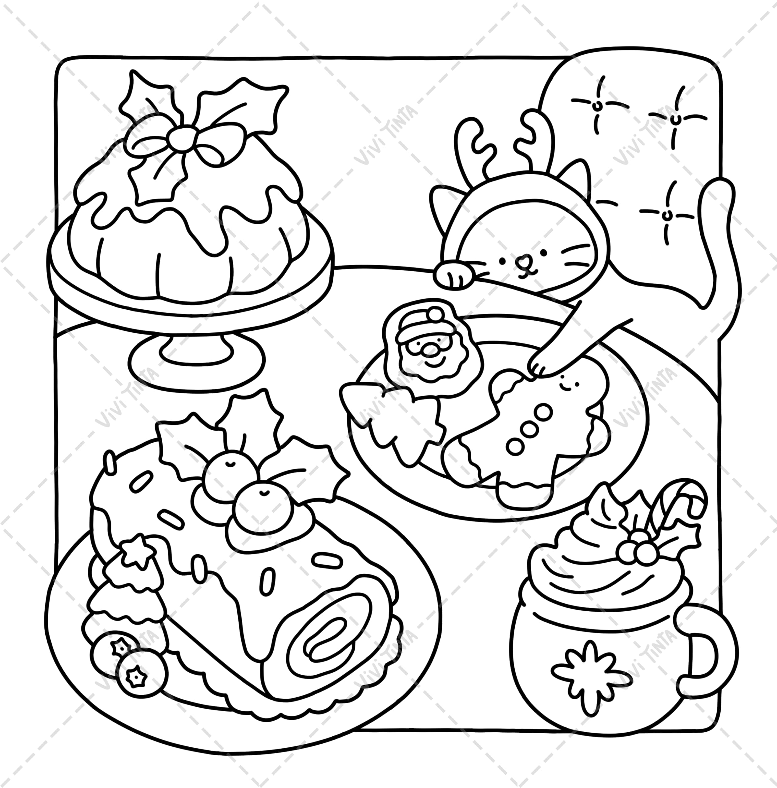 Christmas: Cozy Coloring Book for Adults & Teens Featuring Festive Holiday Winter Scenes