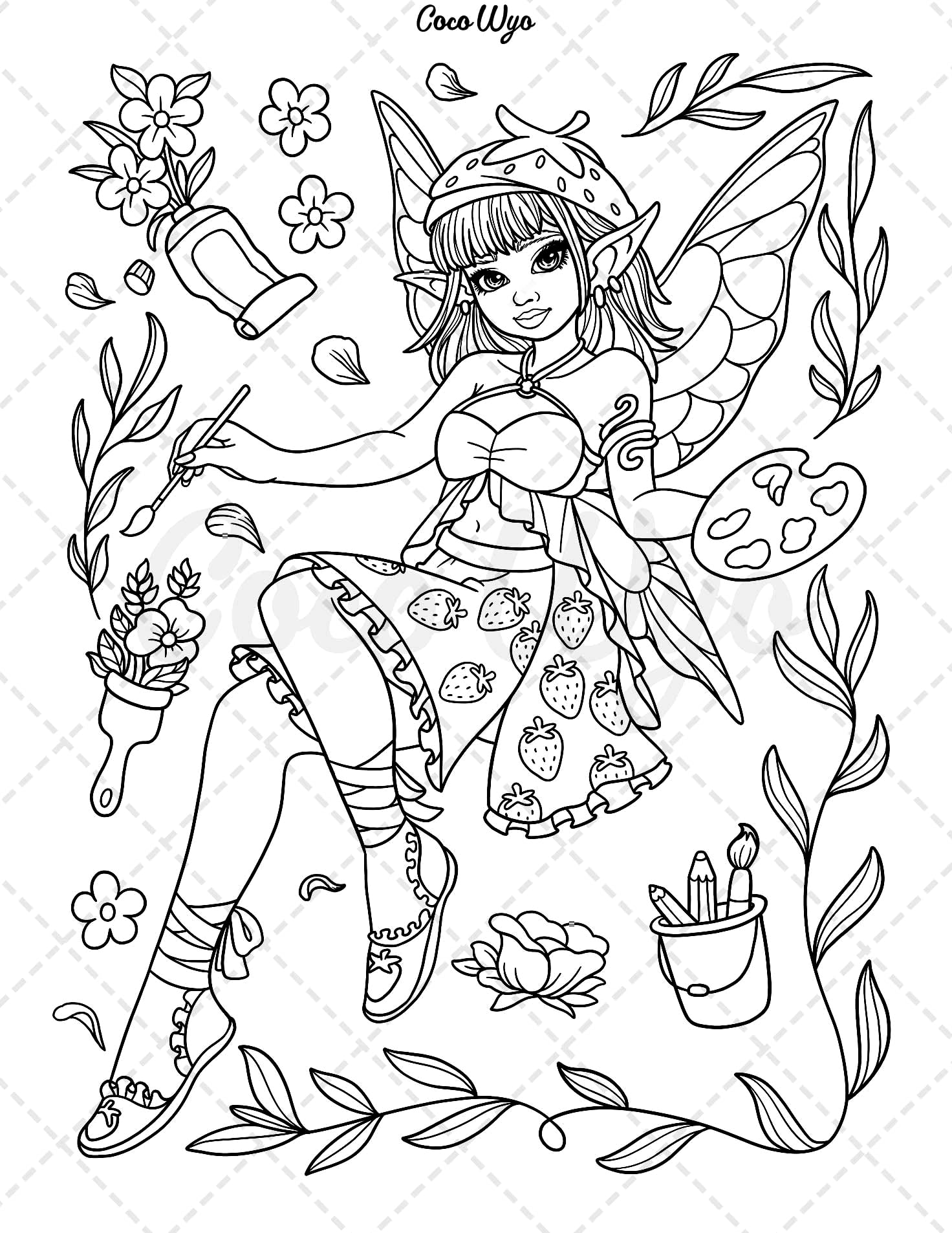 Fairy Beauties: Coloring Book for Adults, Women, and Teens Featuring Beautiful Fantasy Fairies for Relaxation