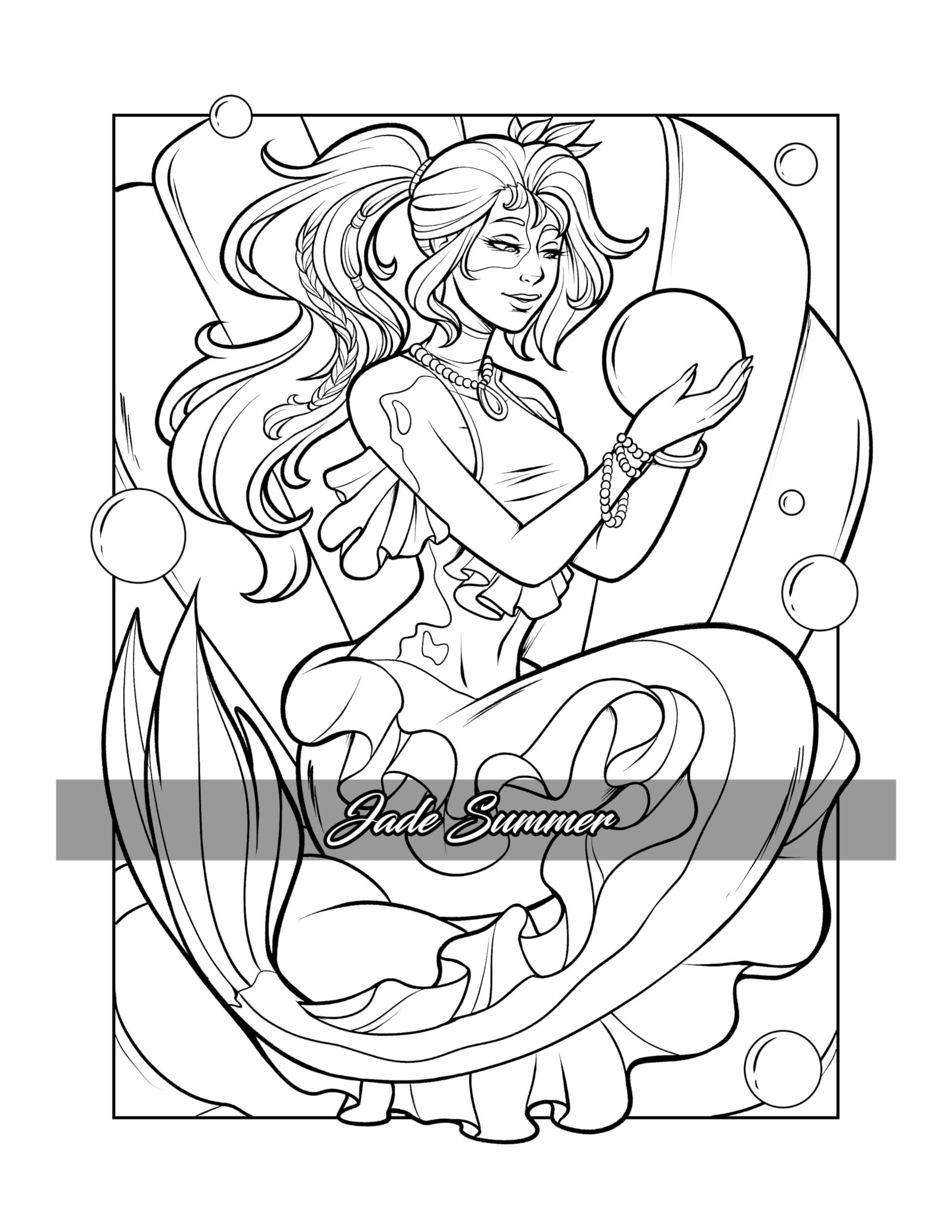 Magical Mermaids: An Adult Coloring Book with Beautiful Mermaids and Fantasy Scenes for Stress Relief and Relaxation