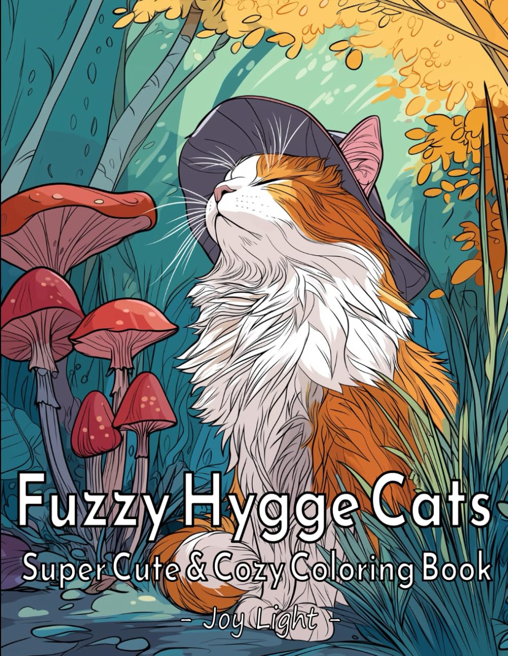 Fuzzy Hygge Cats: Super Cute & Cozy Coloring Book, for Adults and Teens. Cute and Simple Images for Relaxation.