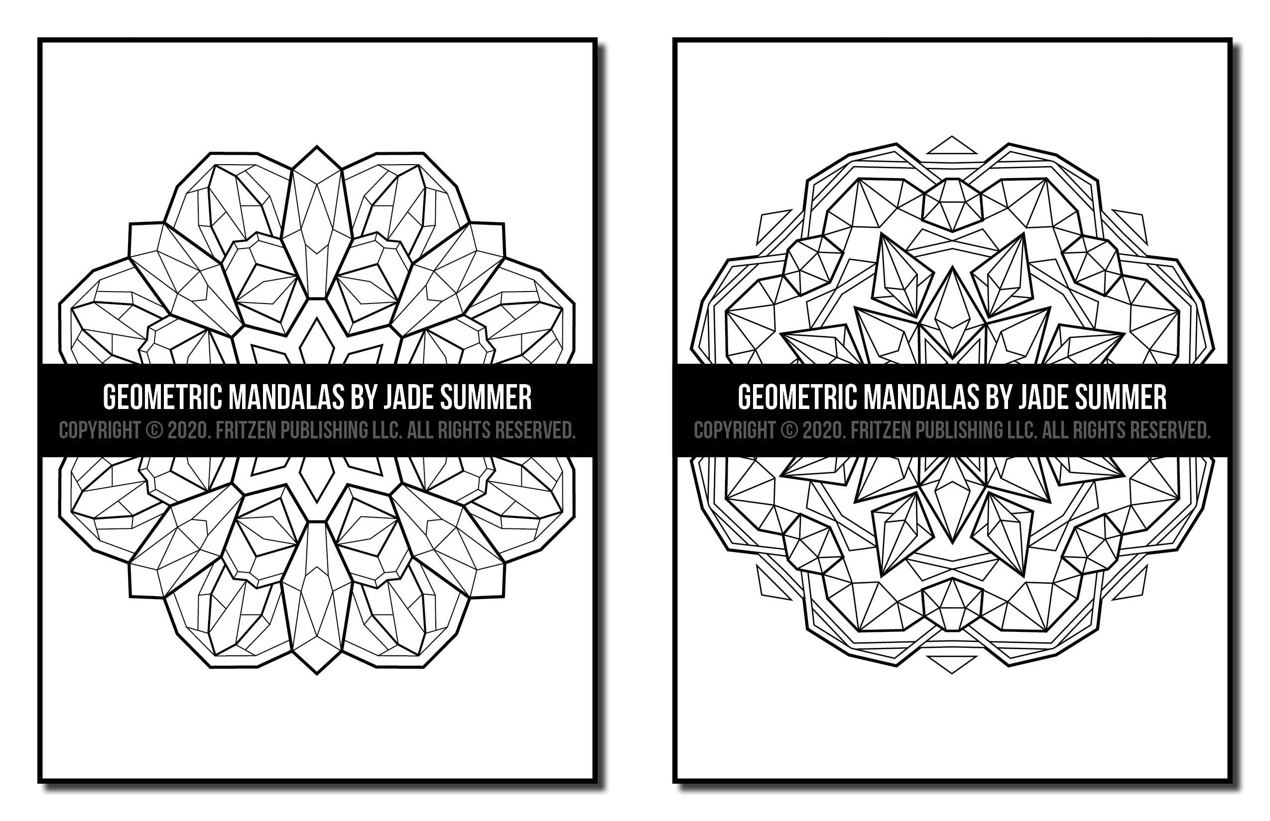 Geometric Mandalas: An Adult Coloring Book with 50 Unique Mandalas for Relaxation and Stress Relief
