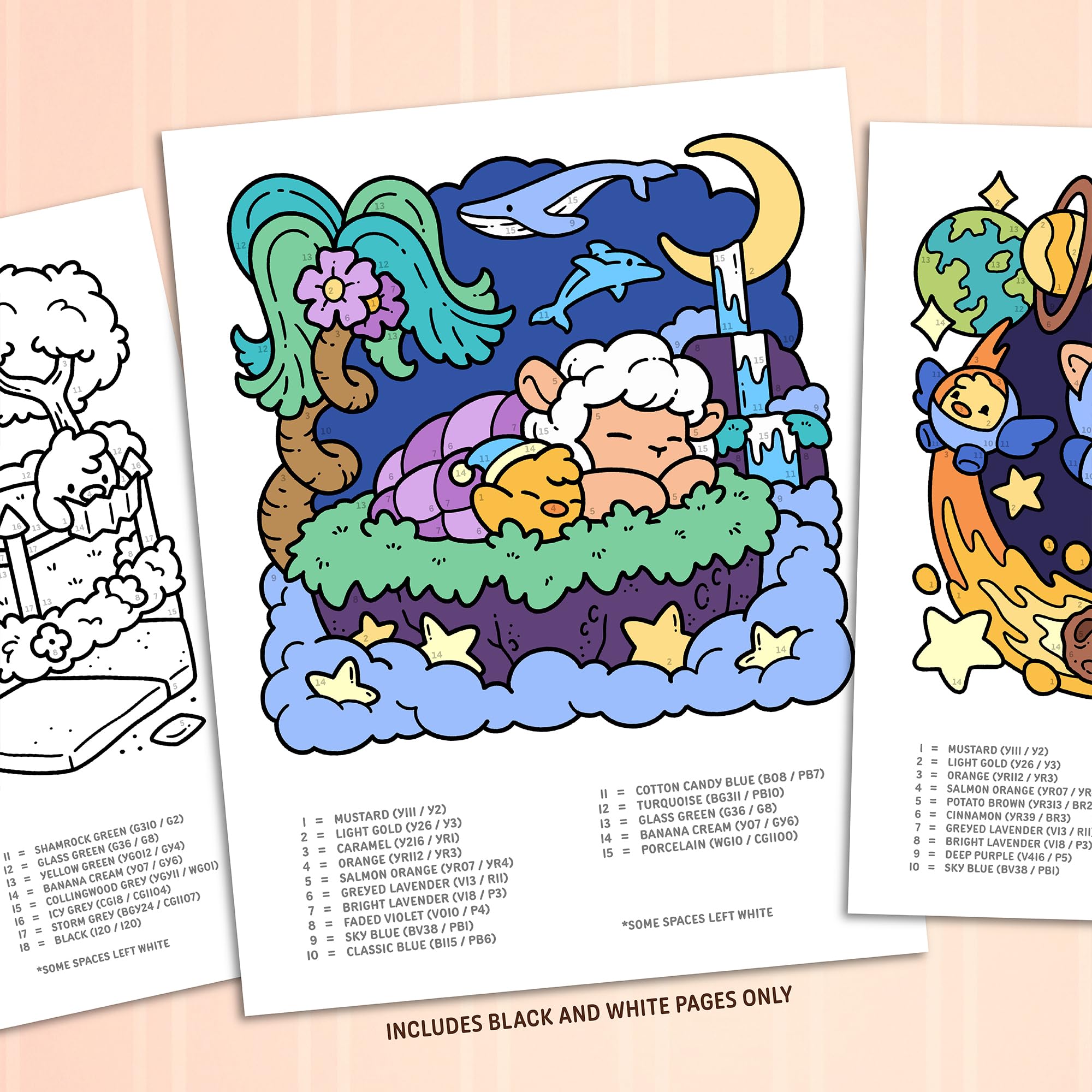 Cute & Cozy Color by Number: Coloring Book for Adults and Teens with Fun, Easy, and Relaxing Scenes to Complete Step by Step (Cozy Coloring Books)