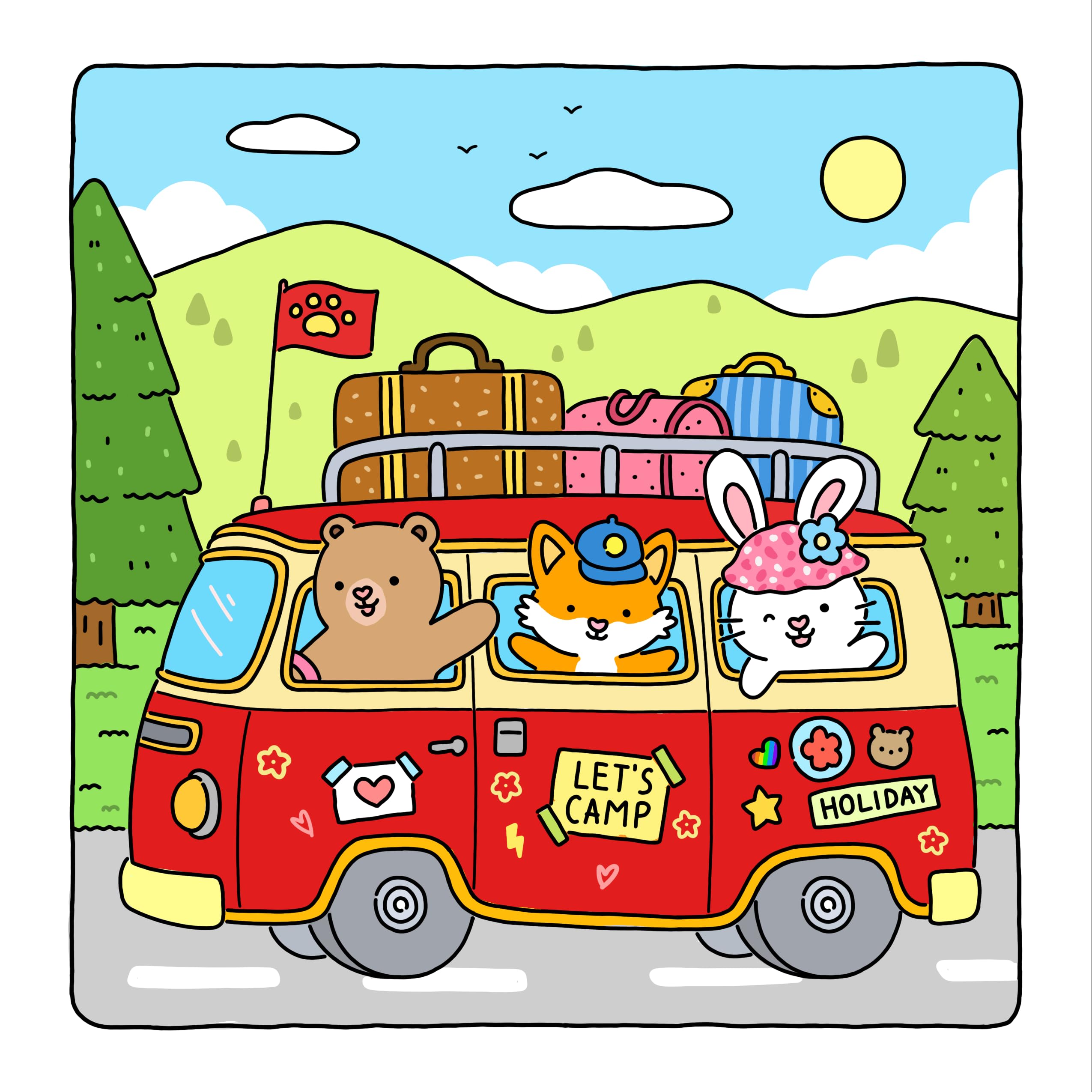 Fuzzy Friends: Super Cute Coloring Book for Adults and Teens Featuring Adorable Animals Characters (Fuzzy Friends Coloring)