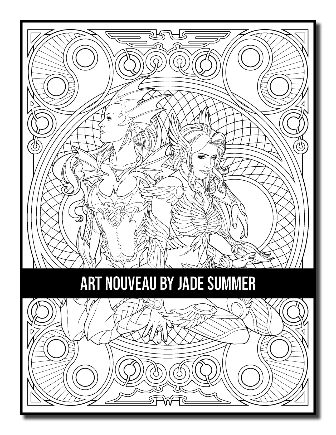 Art Nouveau: An Adult Coloring Book with Fantasy Women, Mythical Creatures, and Detailed Designs for Relaxation