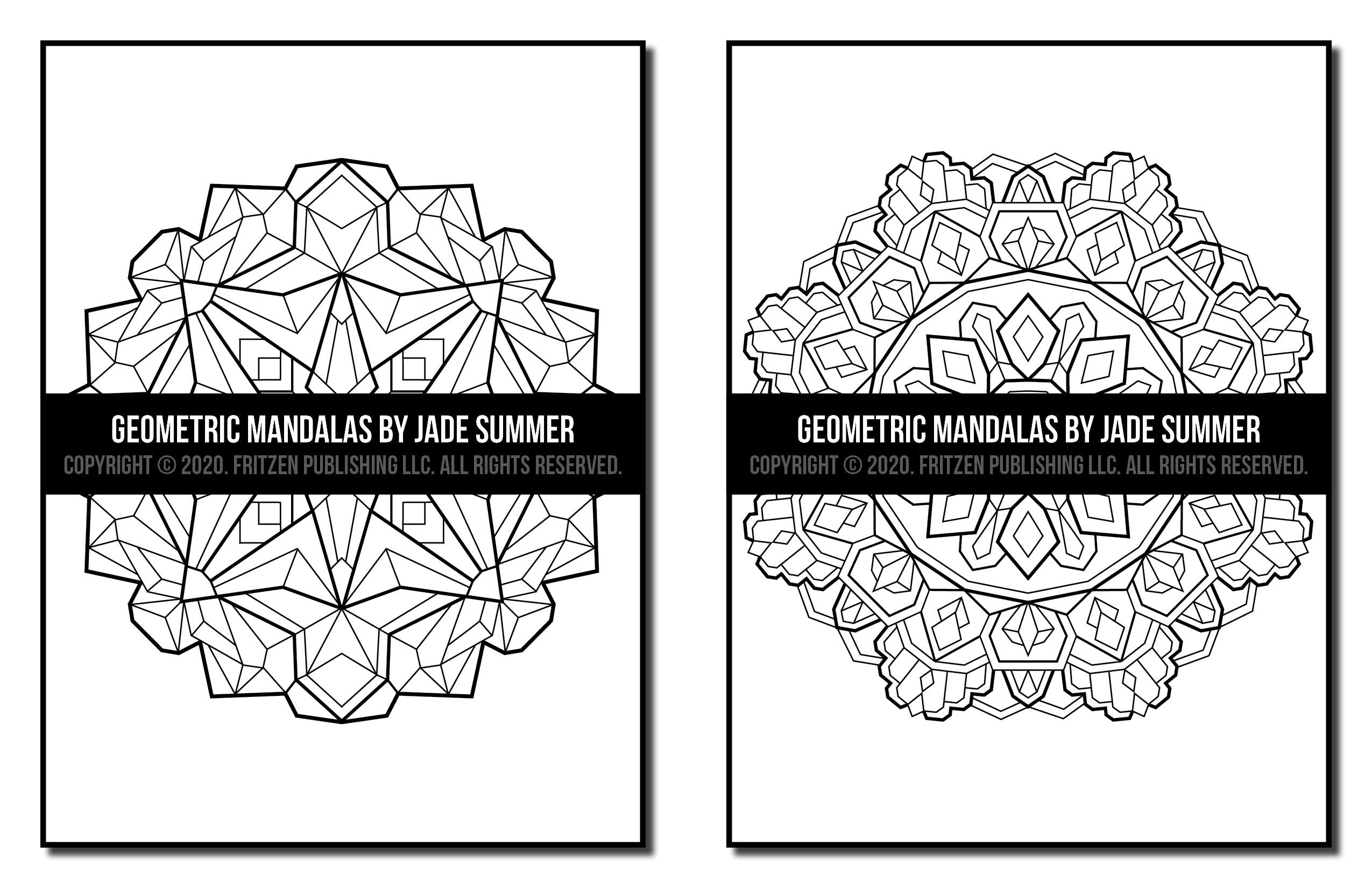 Geometric Mandalas: An Adult Coloring Book with 50 Unique Mandalas for Relaxation and Stress Relief