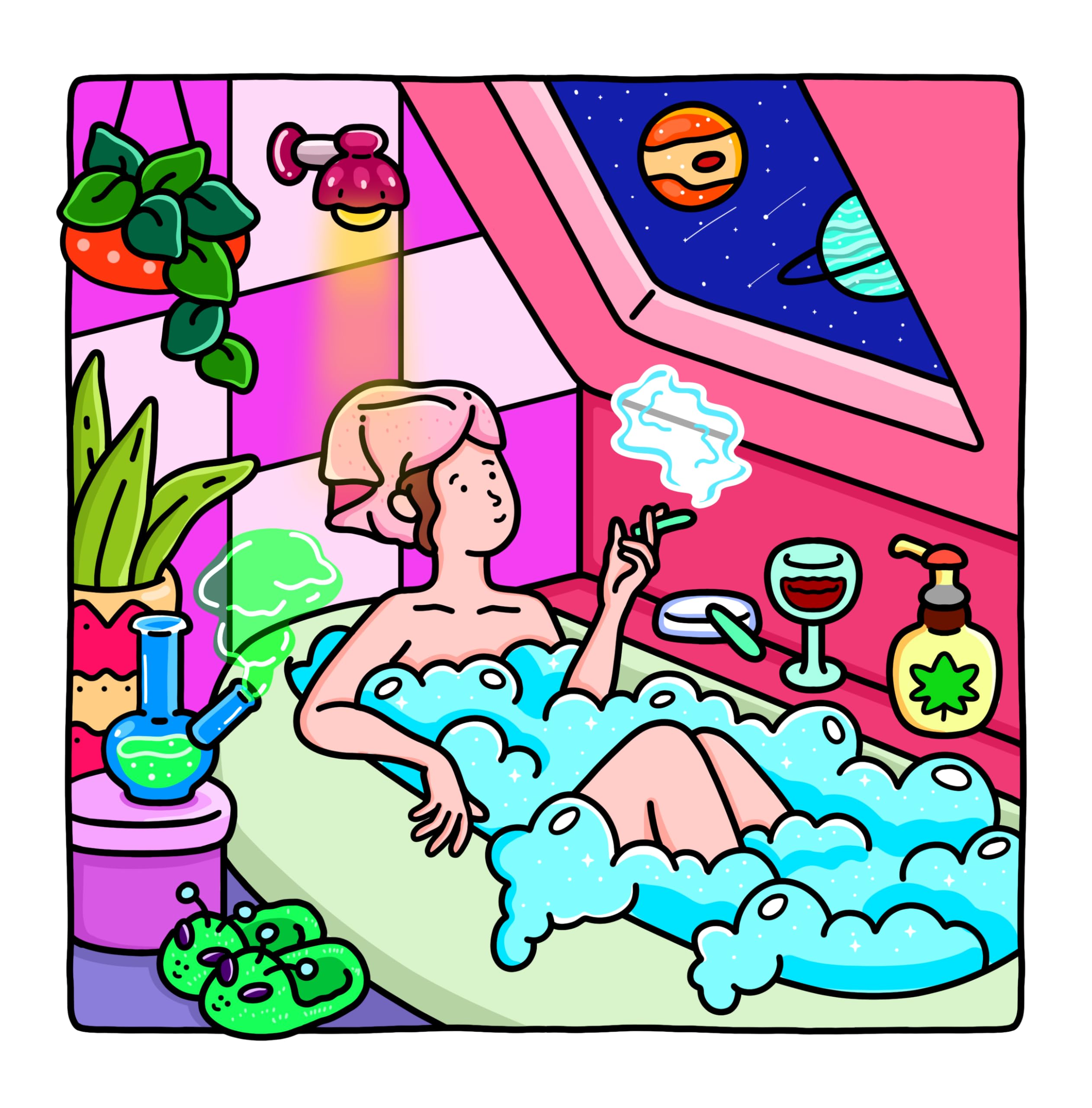 Stoner Life: High and Wild Coloring Book for Adults