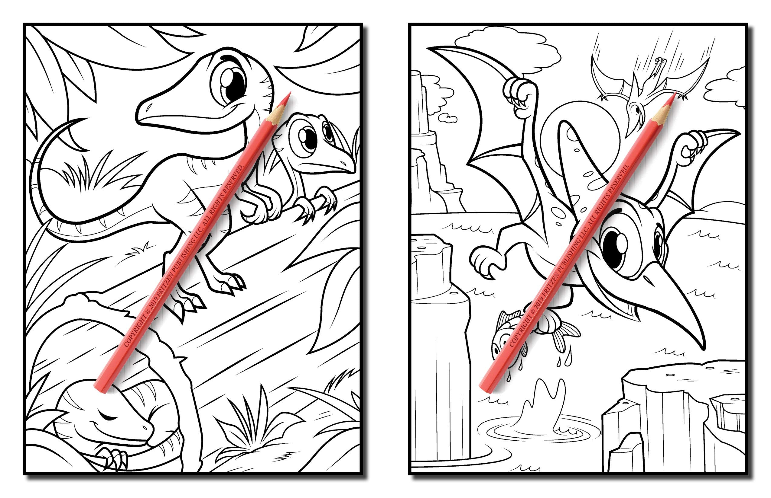 Dinosaurs: A Dinosaur Coloring Book for Kids