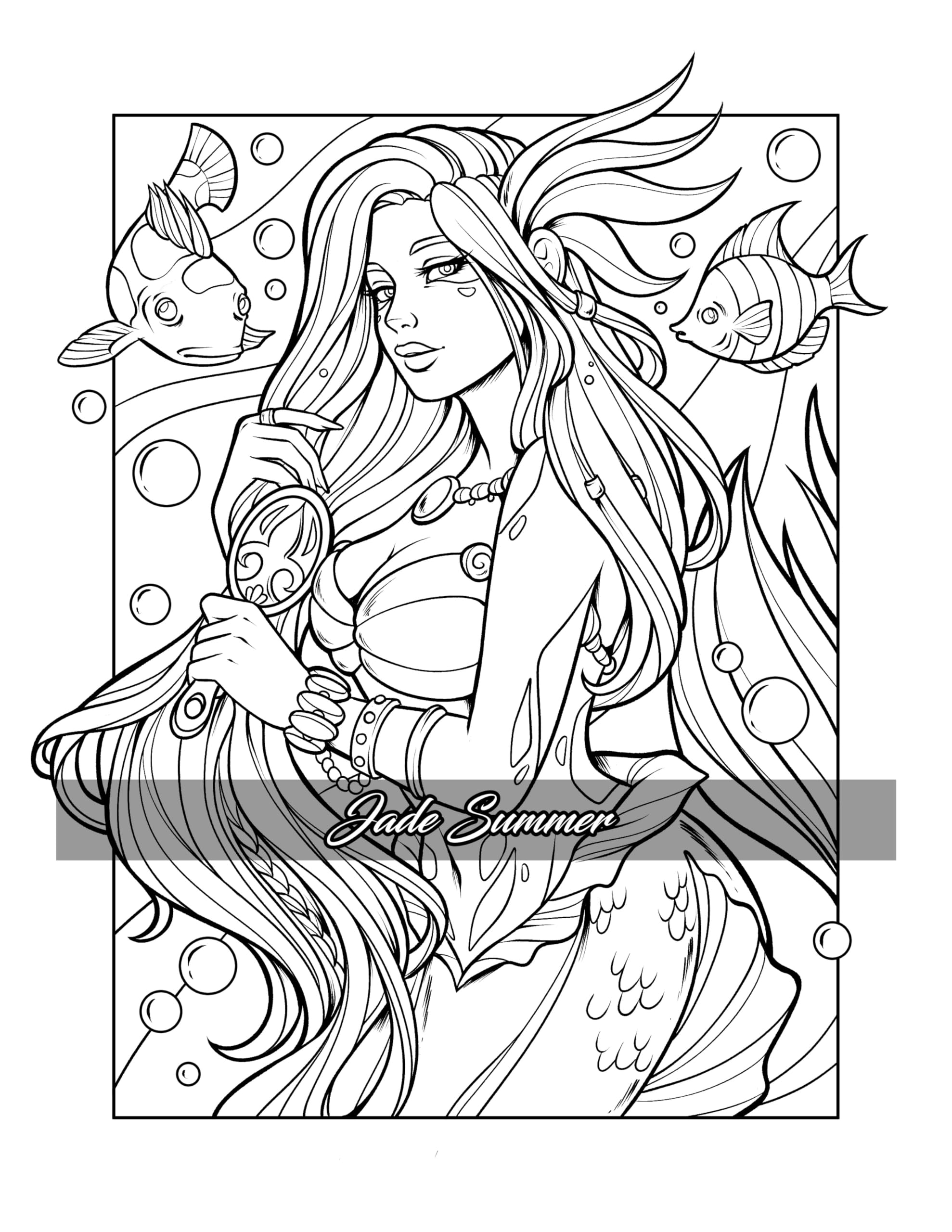 Magical Mermaids: An Adult Coloring Book with Beautiful Mermaids and Fantasy Scenes for Stress Relief and Relaxation
