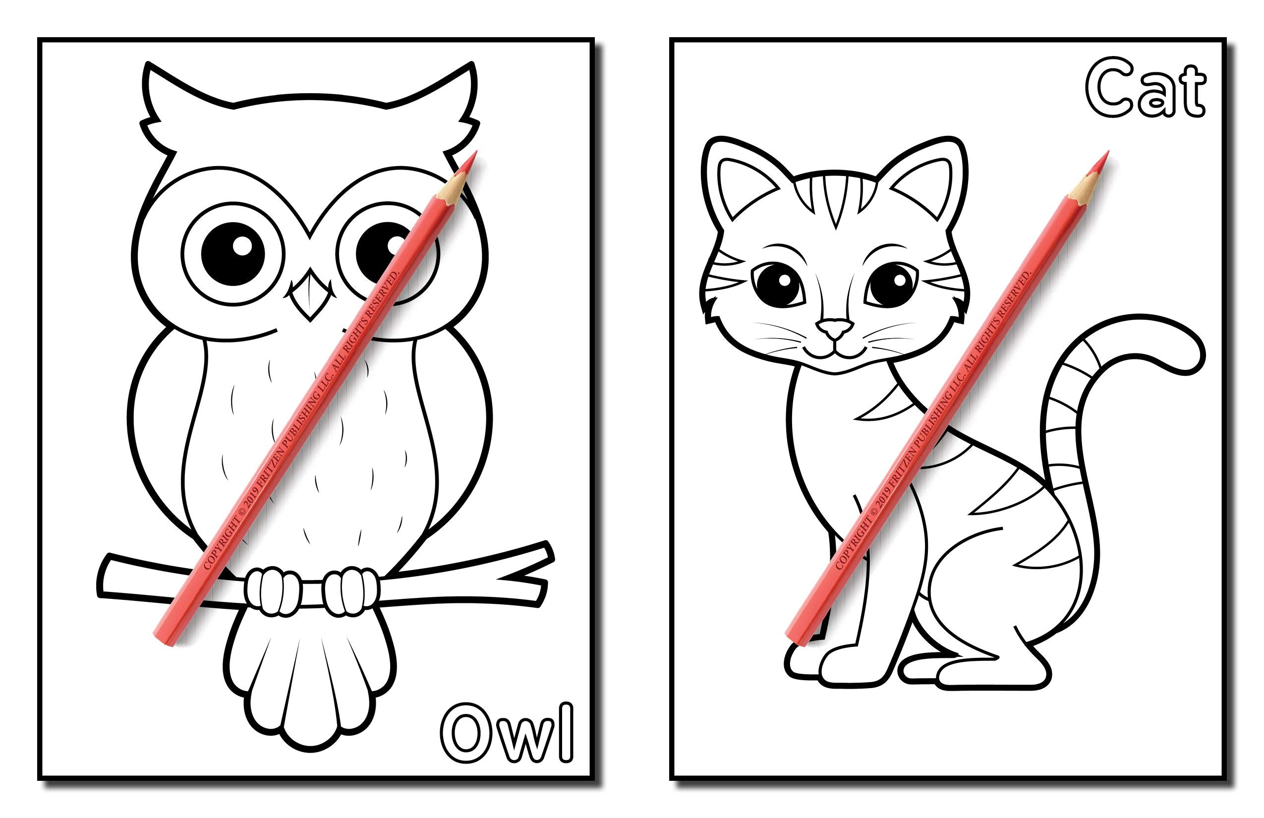 Animals for Toddlers: A Toddler Coloring Book with Fun, Simple, and Educational Coloring Pages for Kids Ages 1-3