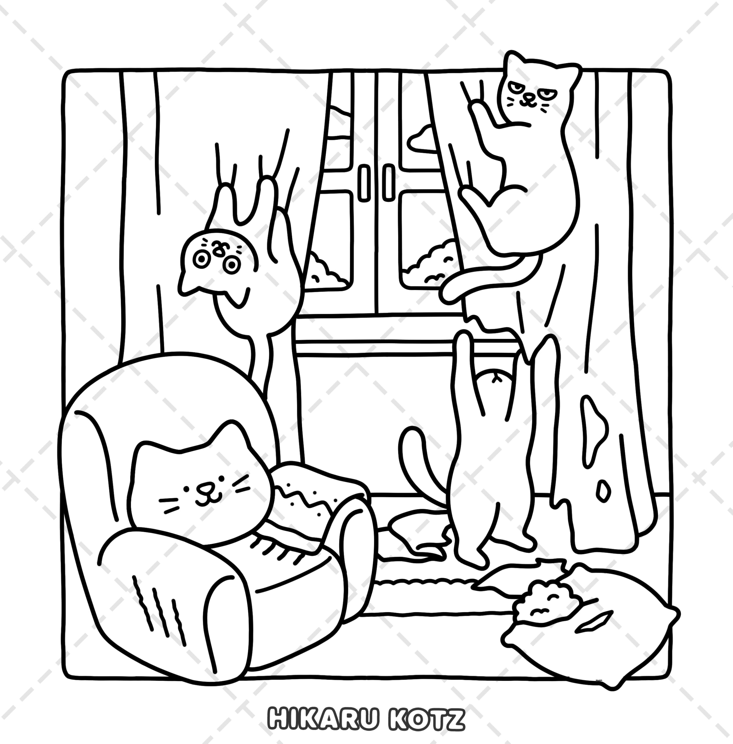 Naughty Cats: Cattitude Coloring Book for Adults and Teens (Cat & Dog Coloring Book)